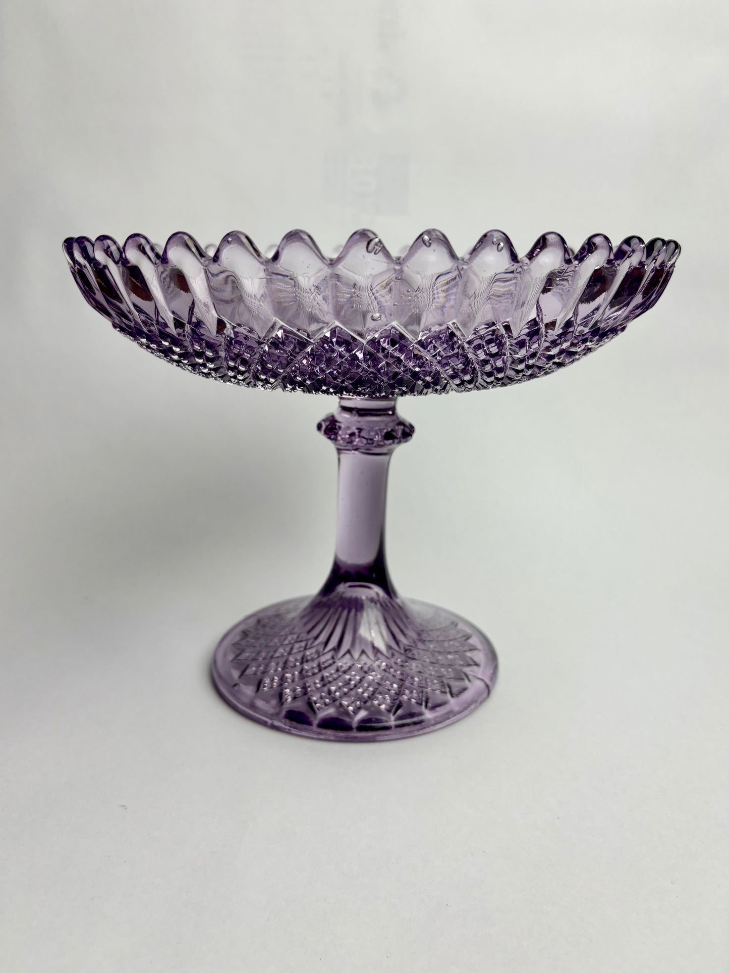 Amethyst Glass Compote