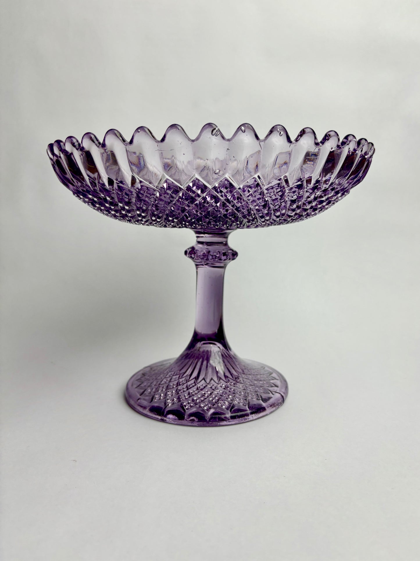 Amethyst Glass Compote