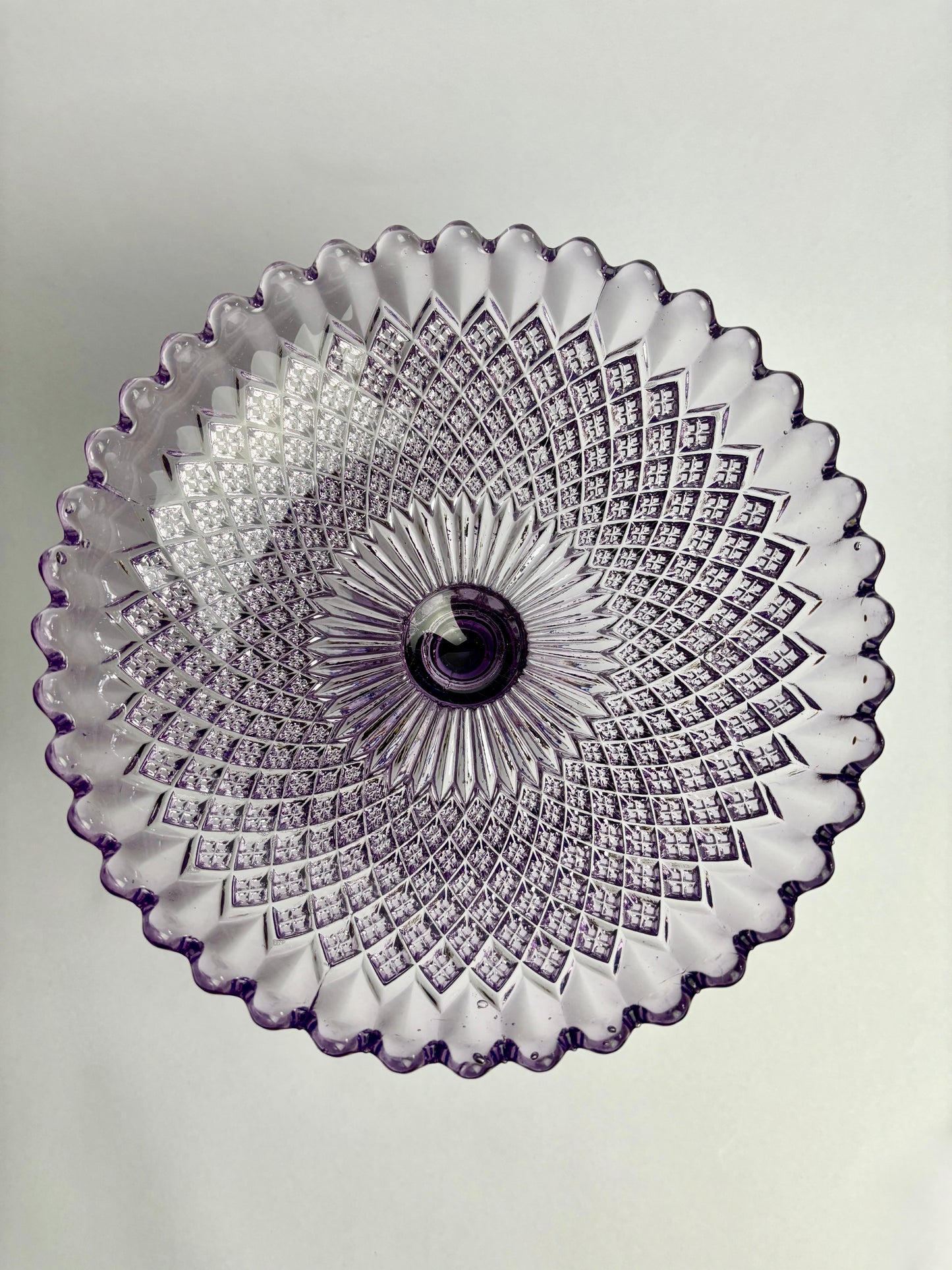 Amethyst Glass Compote