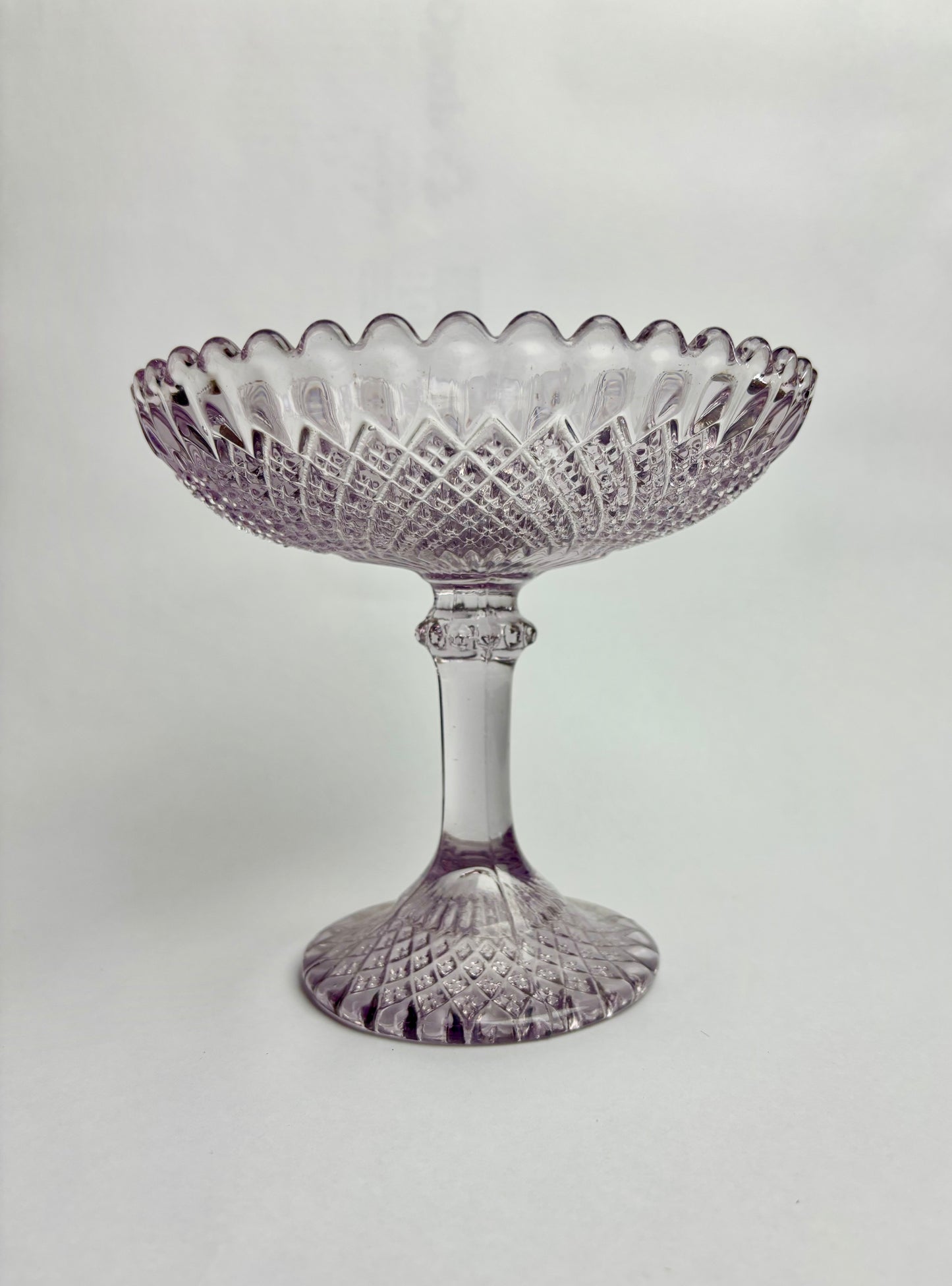 Amethyst Glass Compote