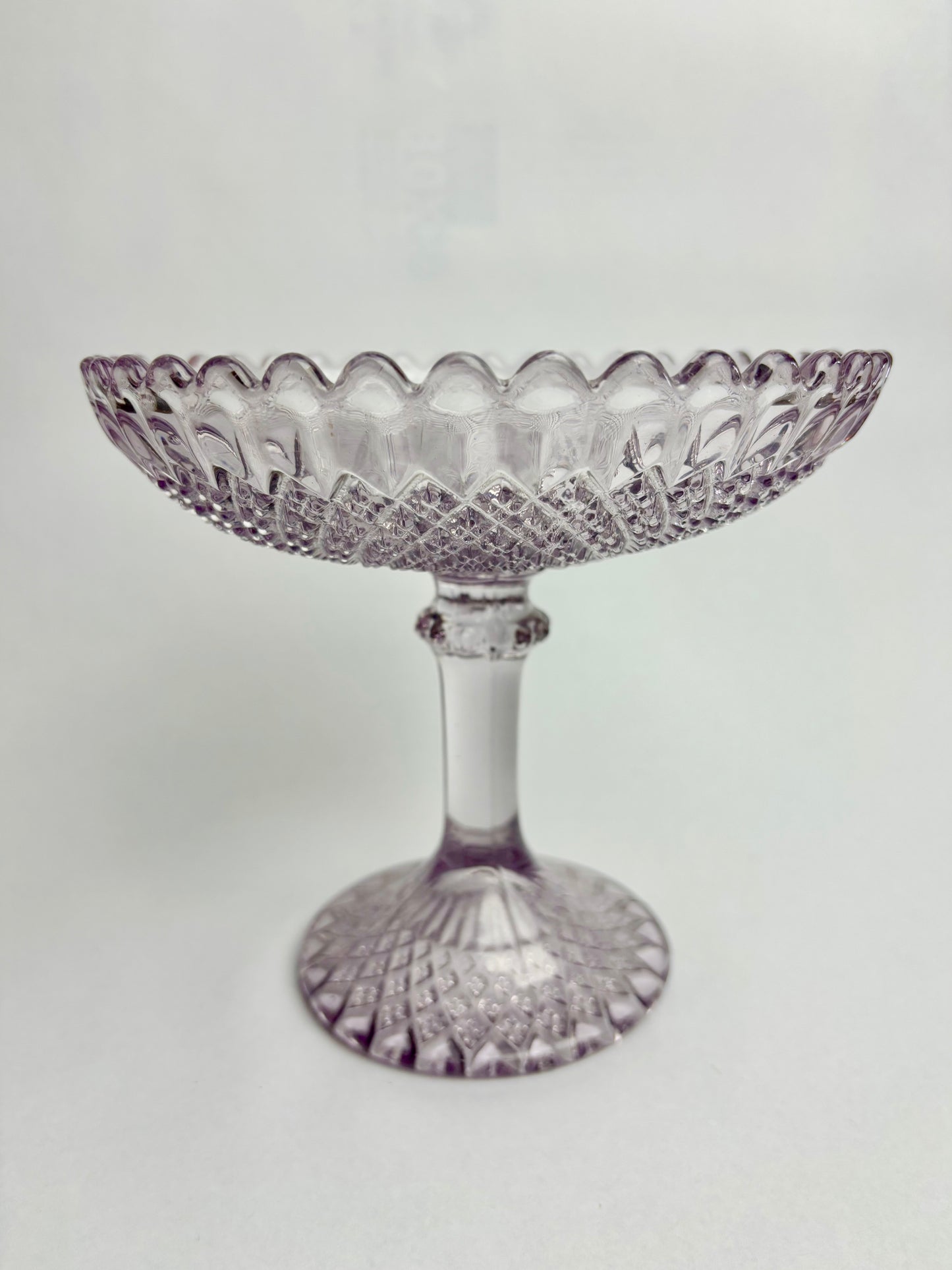 Amethyst Glass Compote