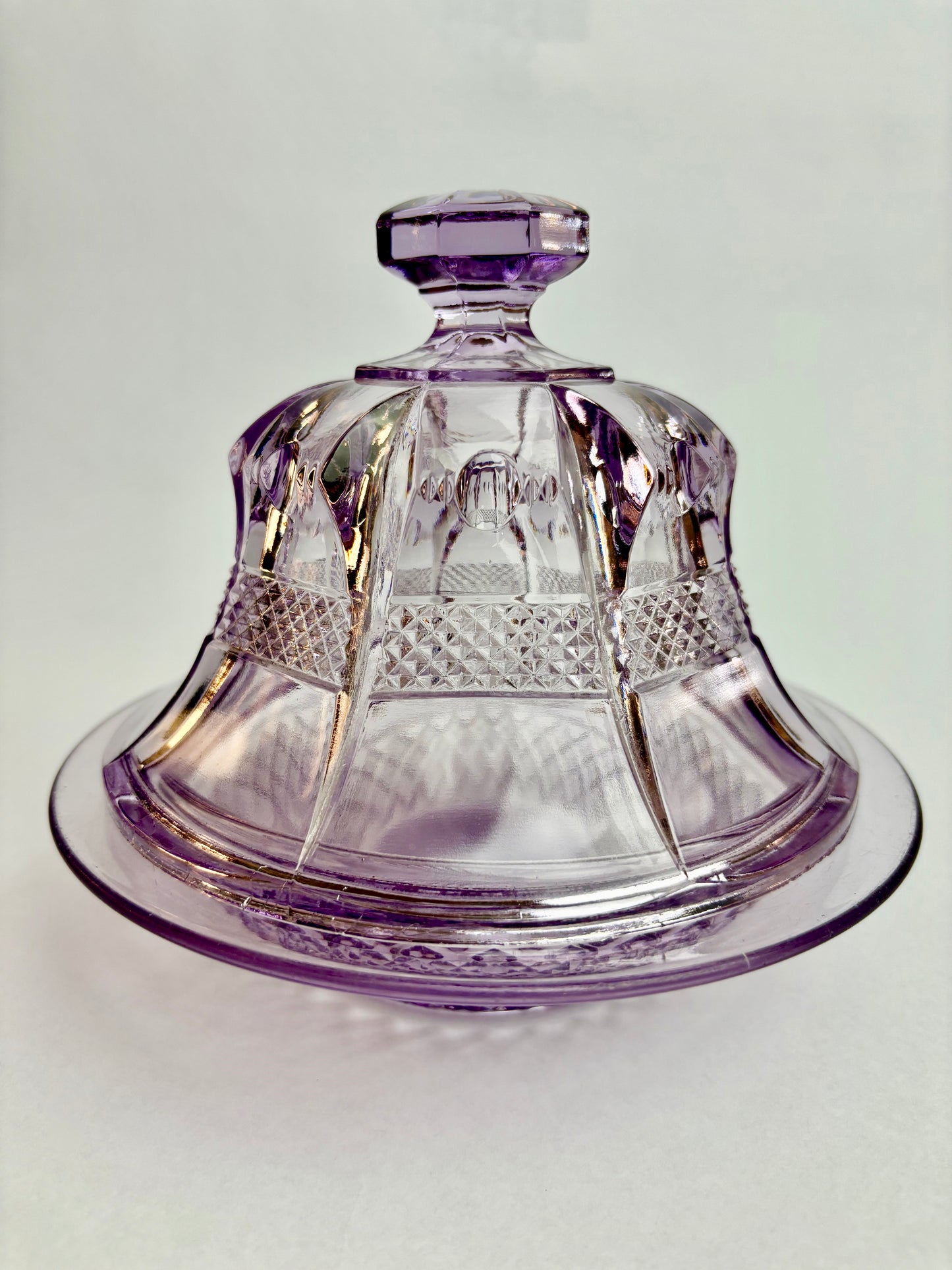 Antique Lidded Amethyst Glass Plate, c1914 611554