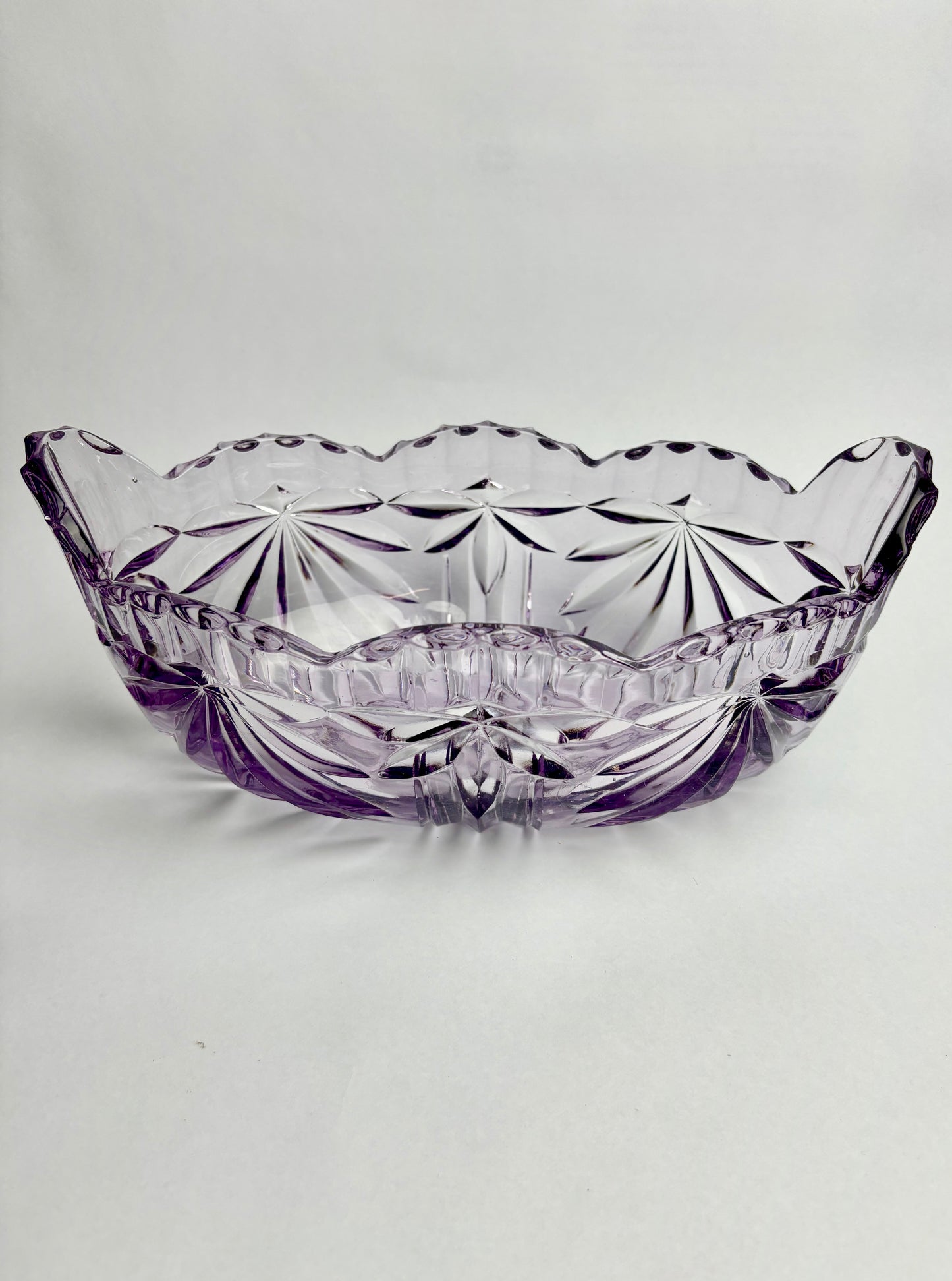 Large Vintage Amethyst Glass Bowl