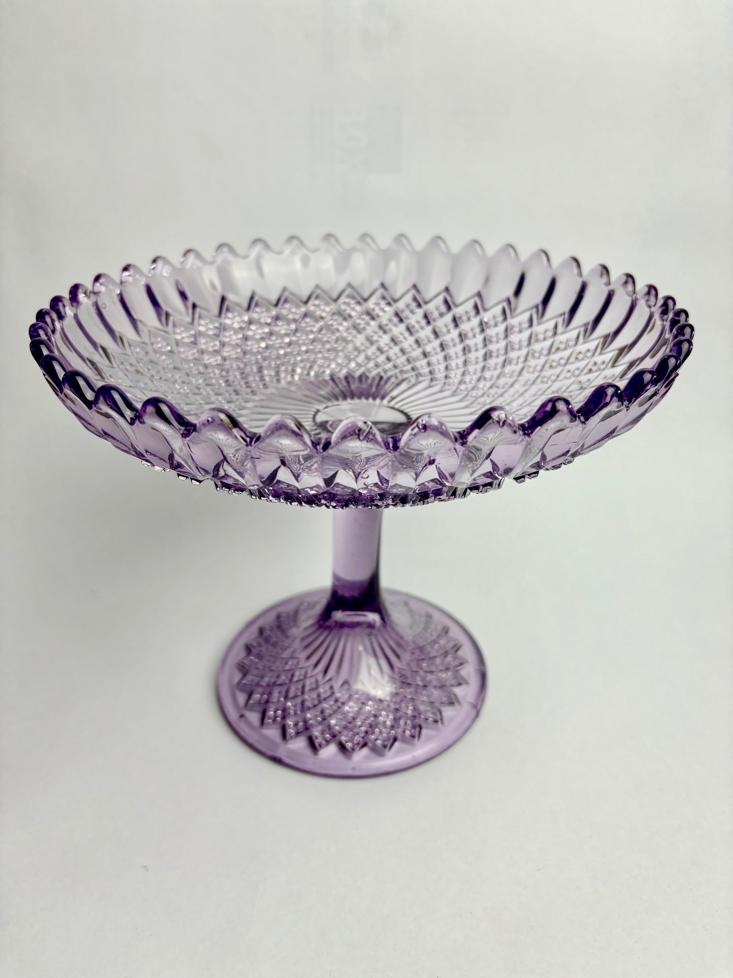 Amethyst Glass Compote