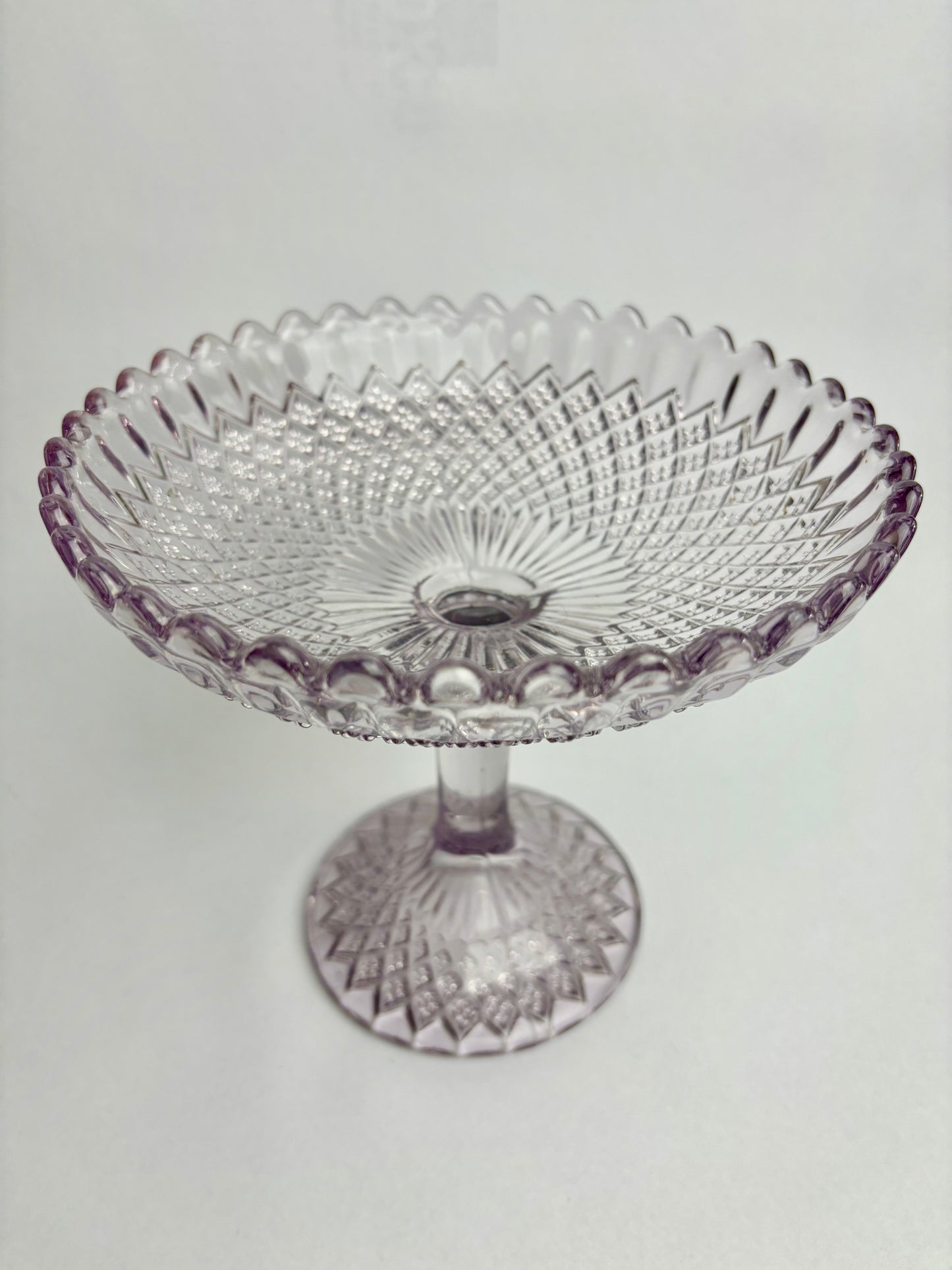 Amethyst Glass Compote
