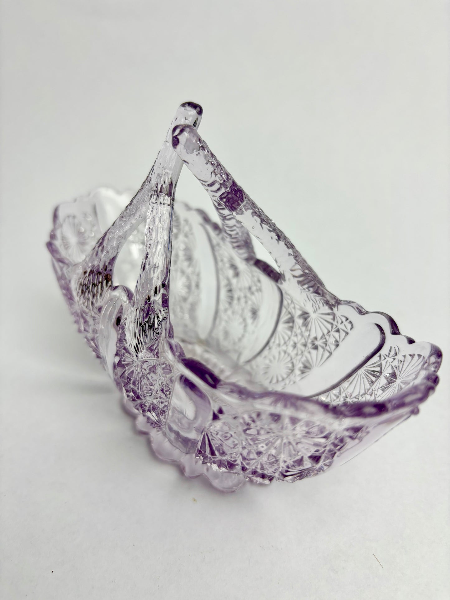 Amethyst Glass Basket