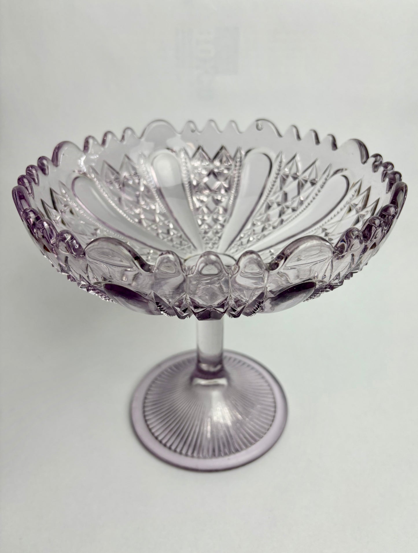 Amethyst Glass Compote