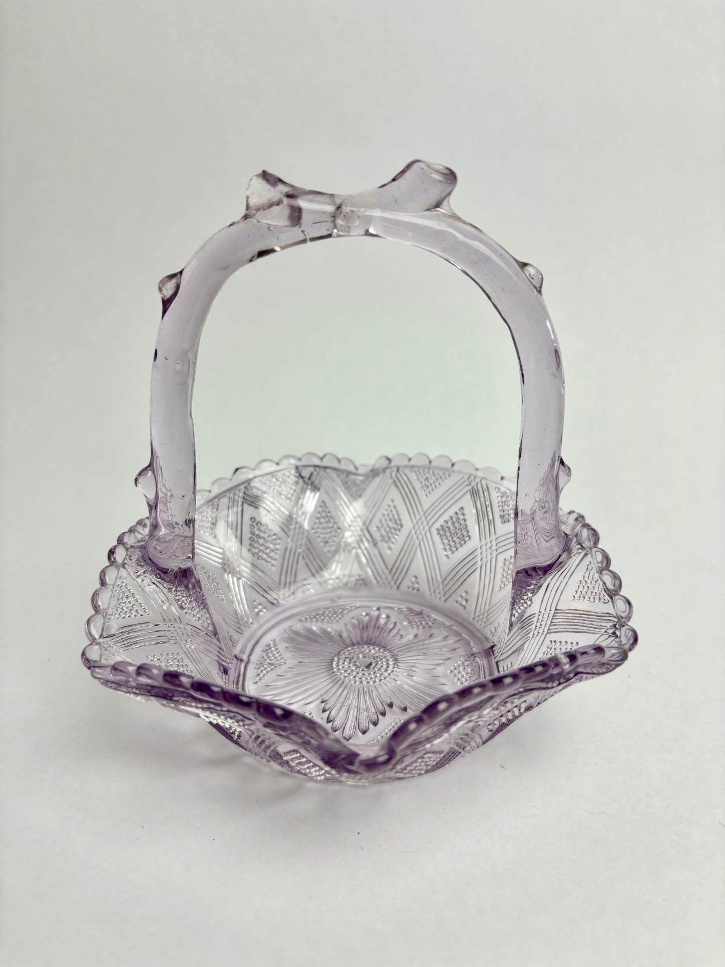 Amethyst Glass Basket