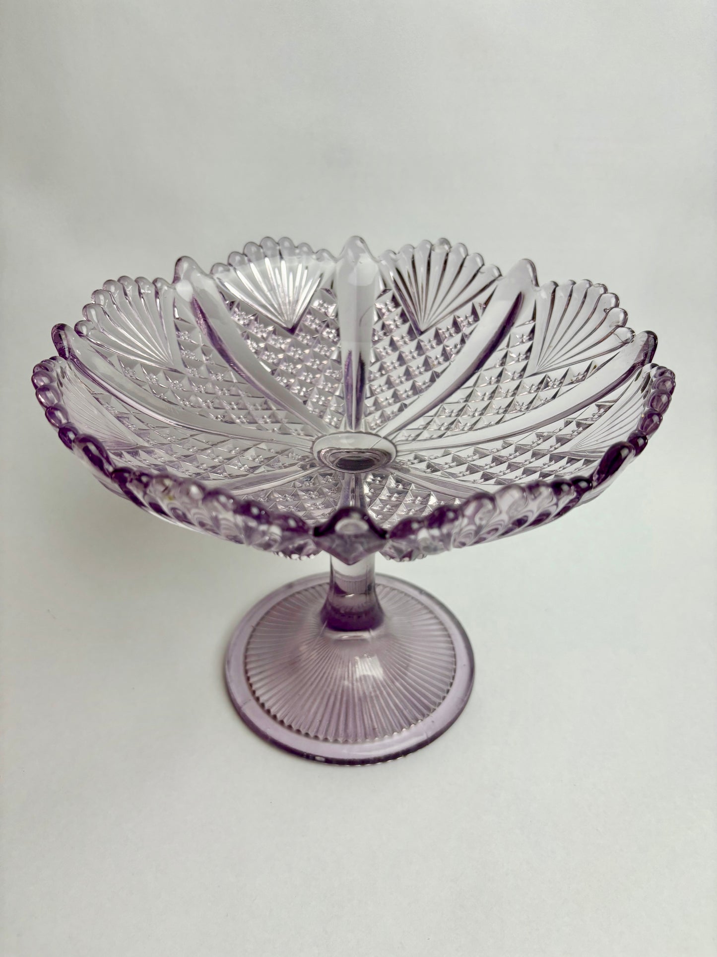 Amethyst Glass Compote