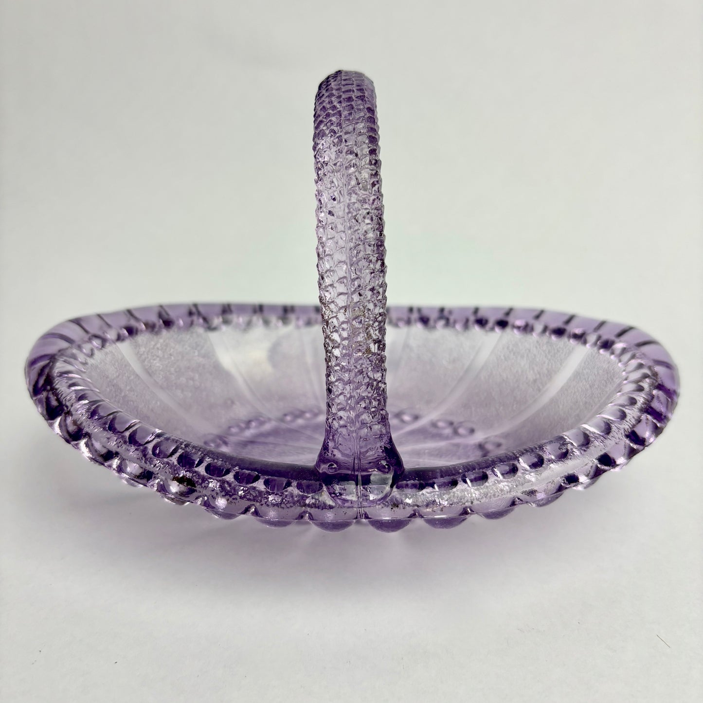 Antique Amethyst Glass Basket