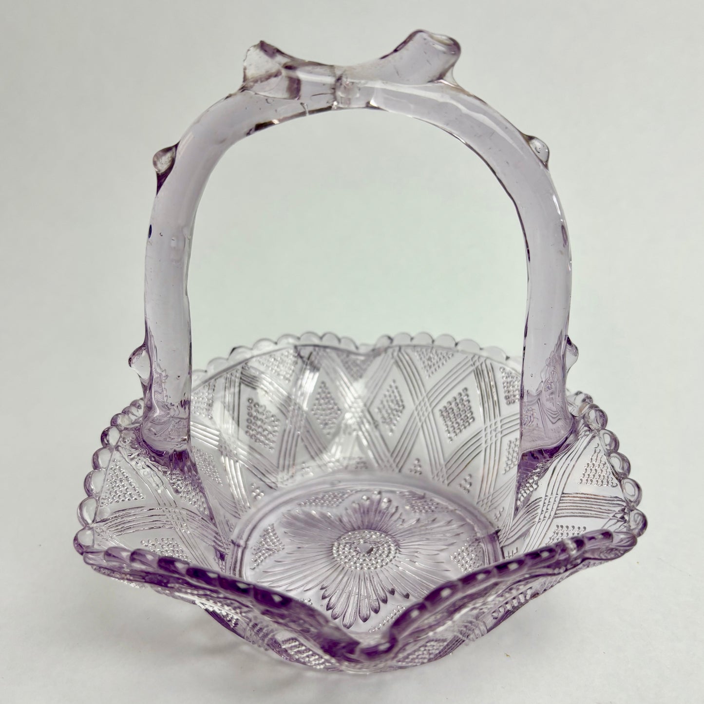 Amethyst Glass Basket