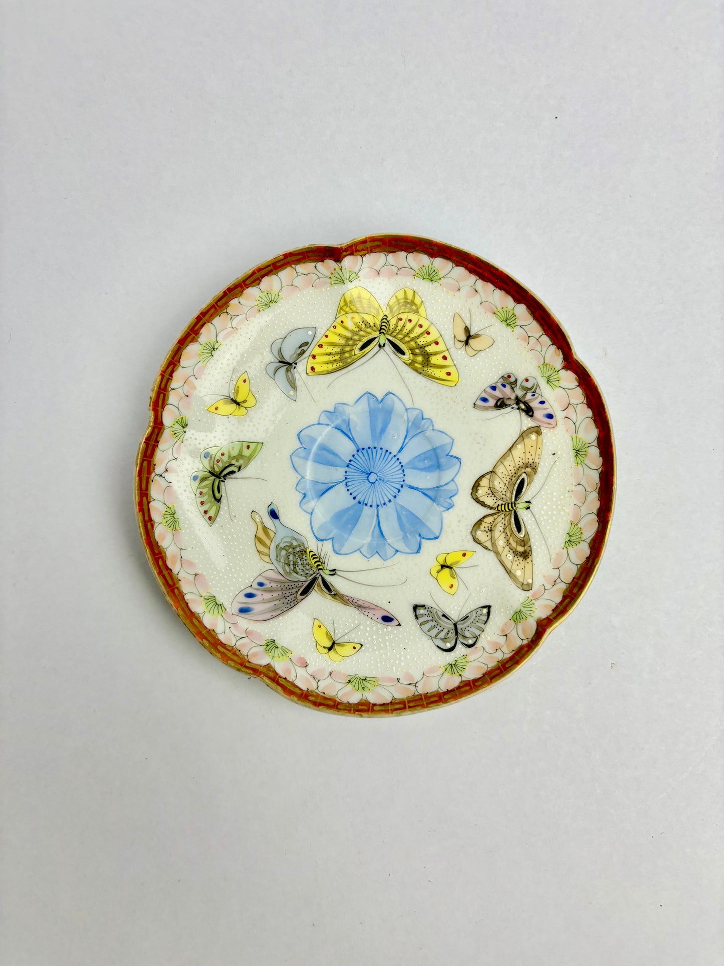Fine Japanese Porcelain Duo featuring Butterflies