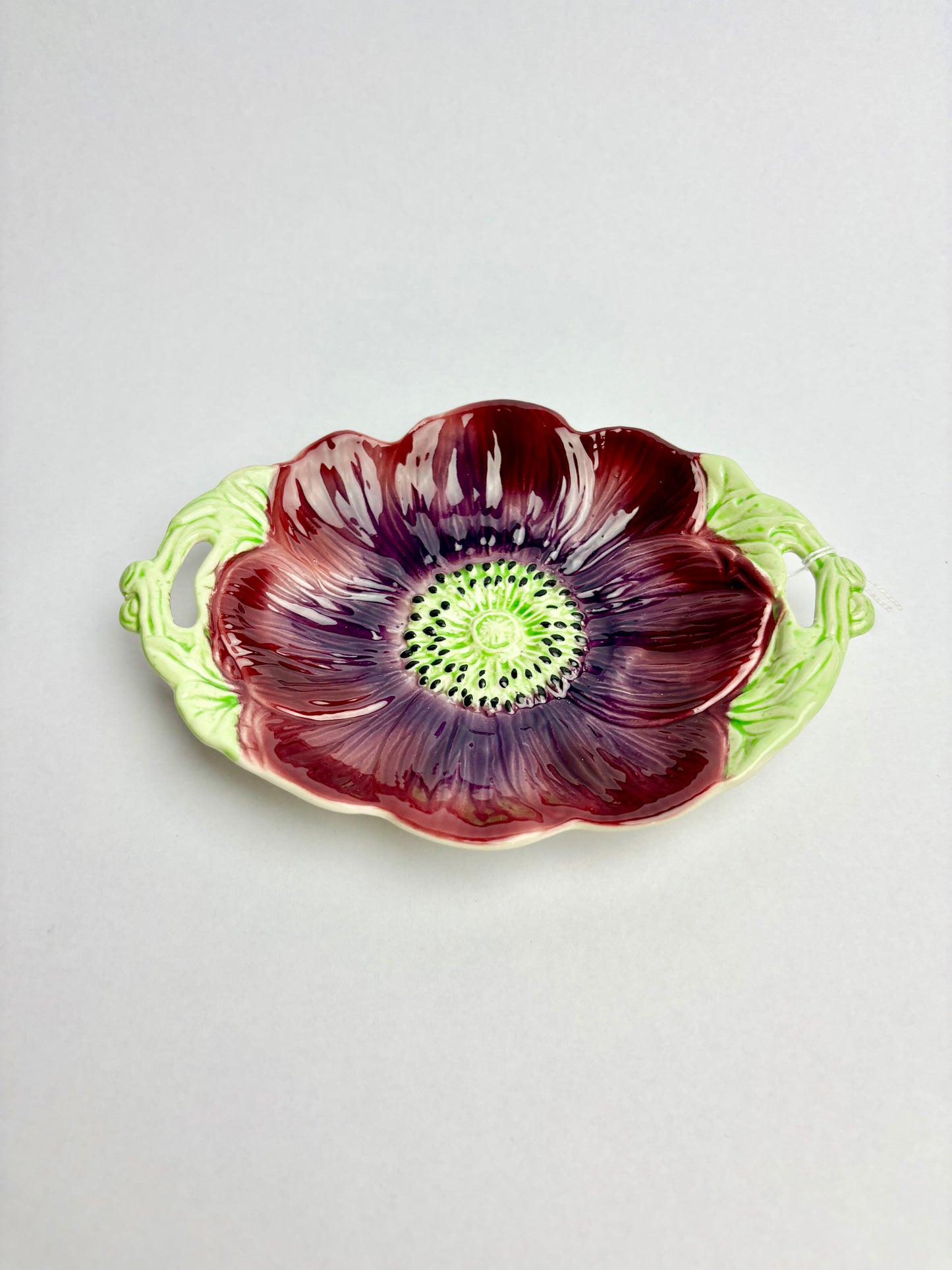 Anemone Majolica Plate by Shorter & Son