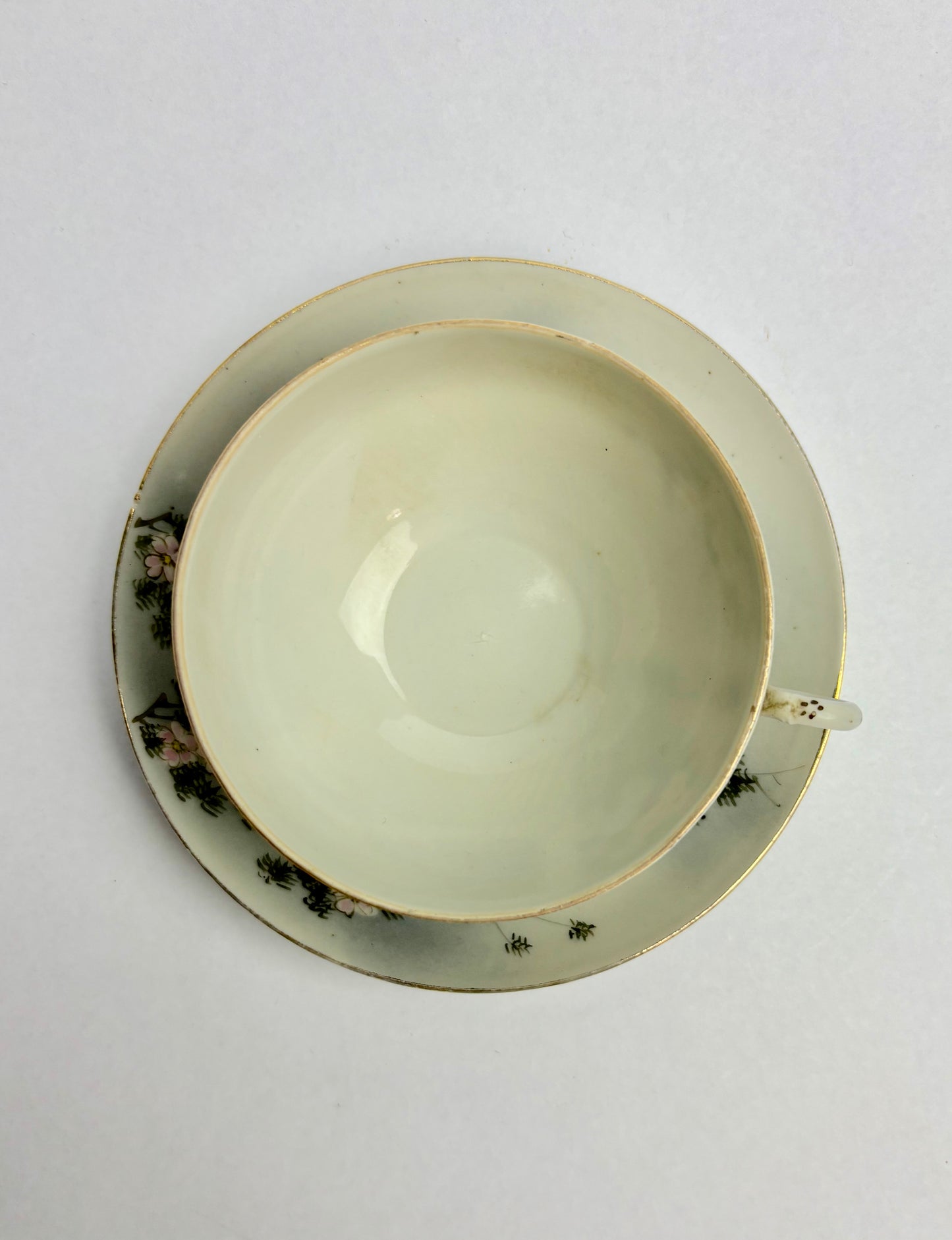 Fine Japanese Porcelain Duo featuring Mt Fuji