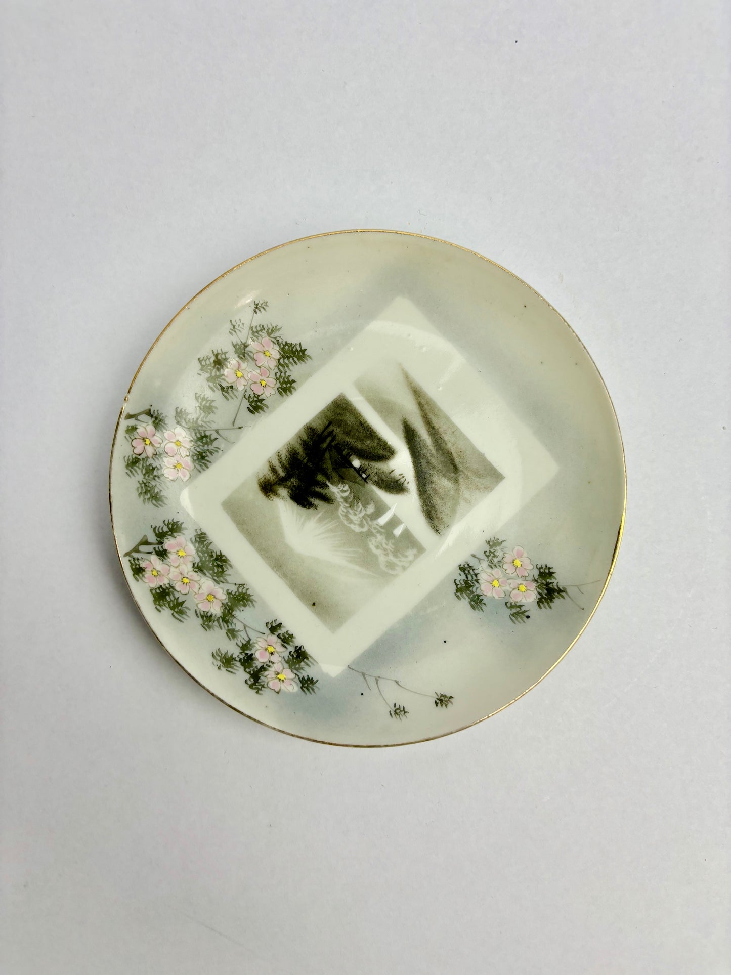 Fine Japanese Porcelain Duo featuring Mt Fuji