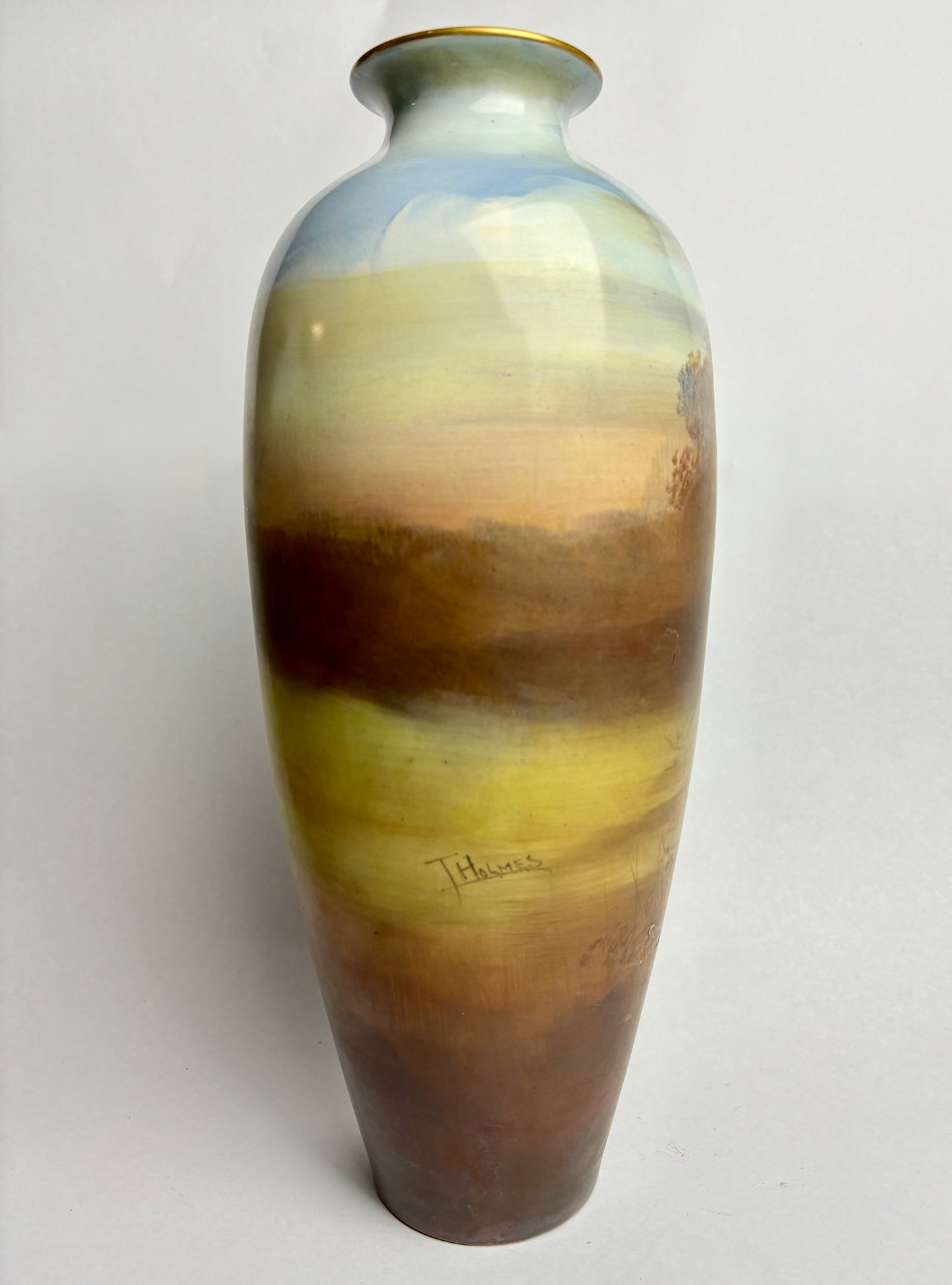 Pair of Hand-painted Winton Vases with Pheasants
