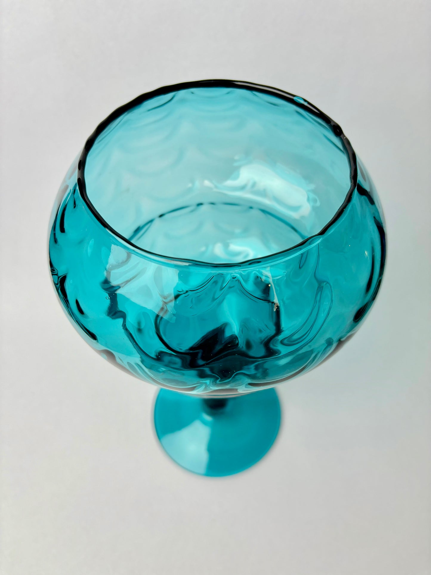 Empoli Teal Draped Peacock Vase 29.5cm