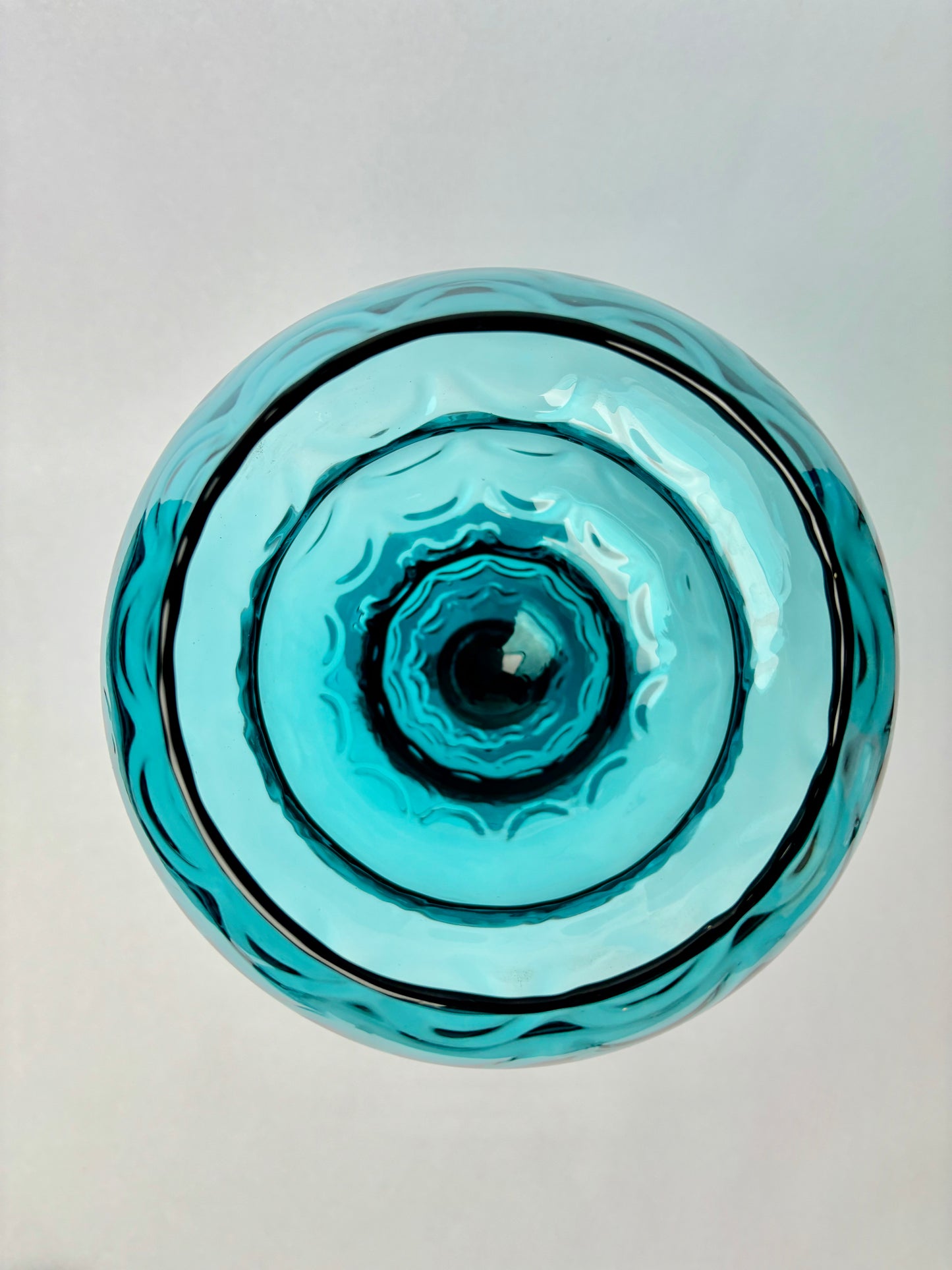 Empoli Teal Draped Peacock Vase 29.5cm