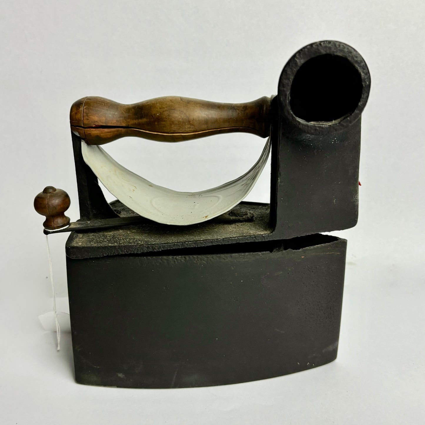Antique Victorian Cast Iron Clothes Iron with Chimney