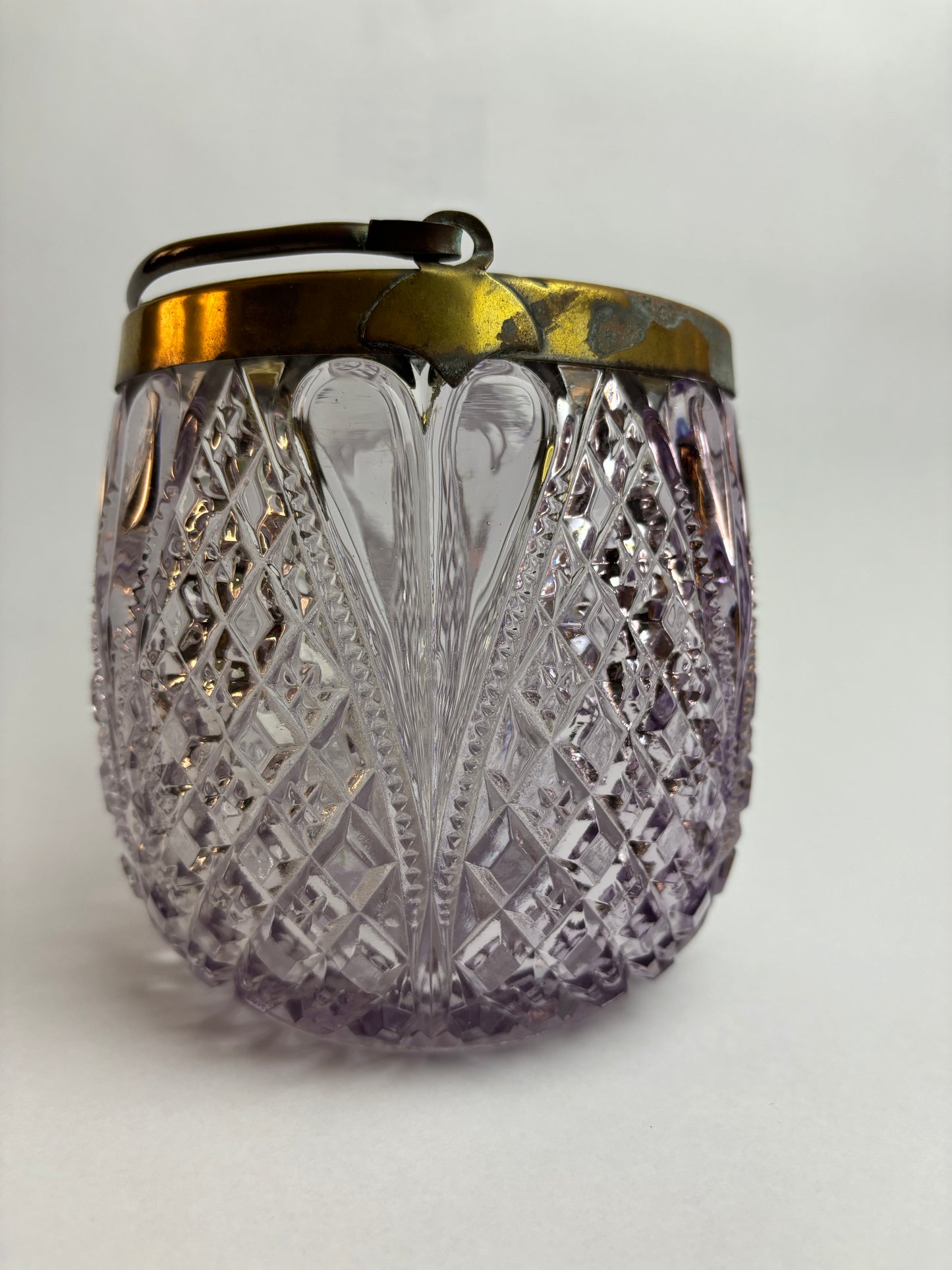 Antique Amethyst Glass Biscuit Barrel