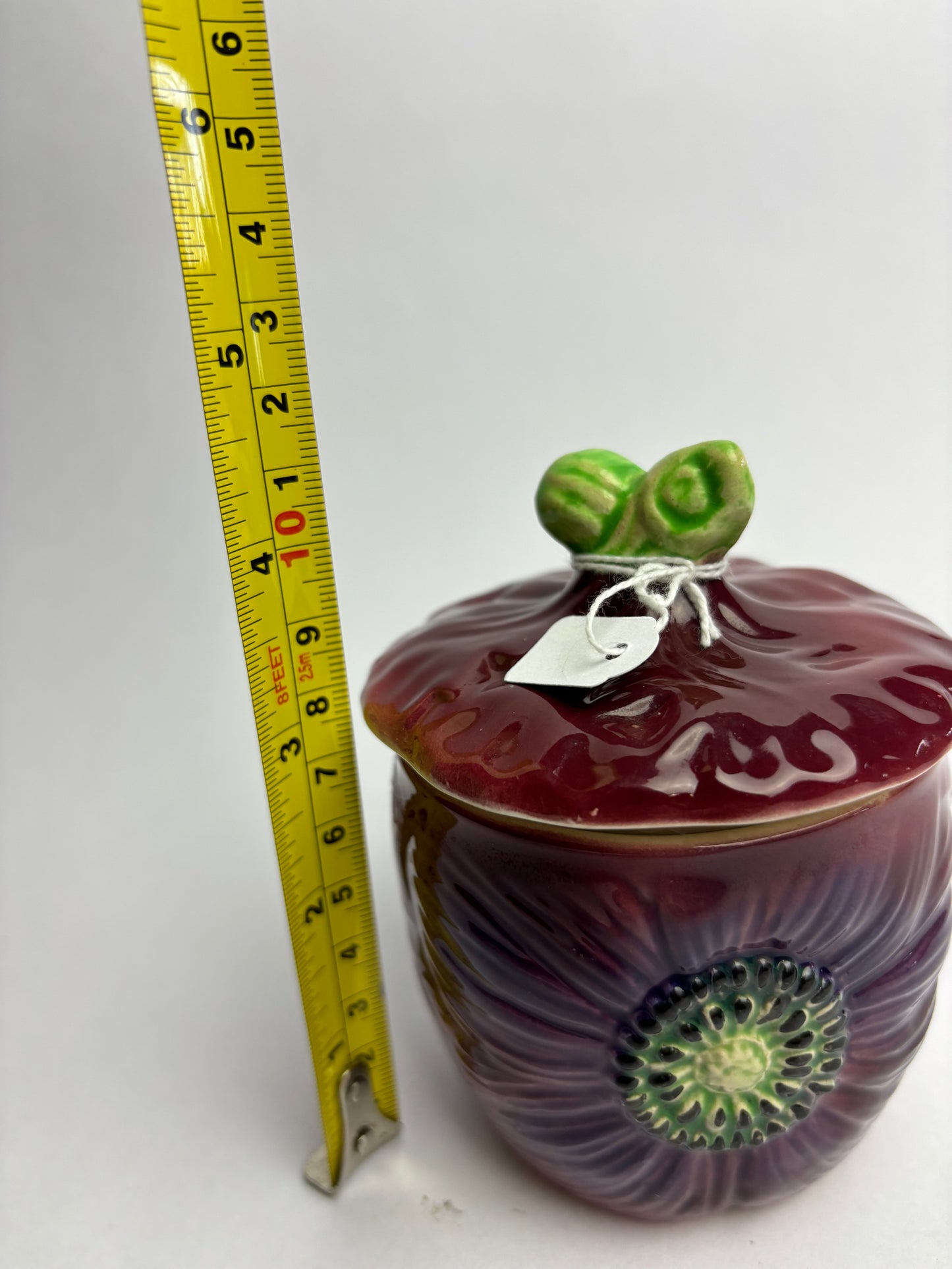 Anemone Majolica Jam Jar by Shorter & Son