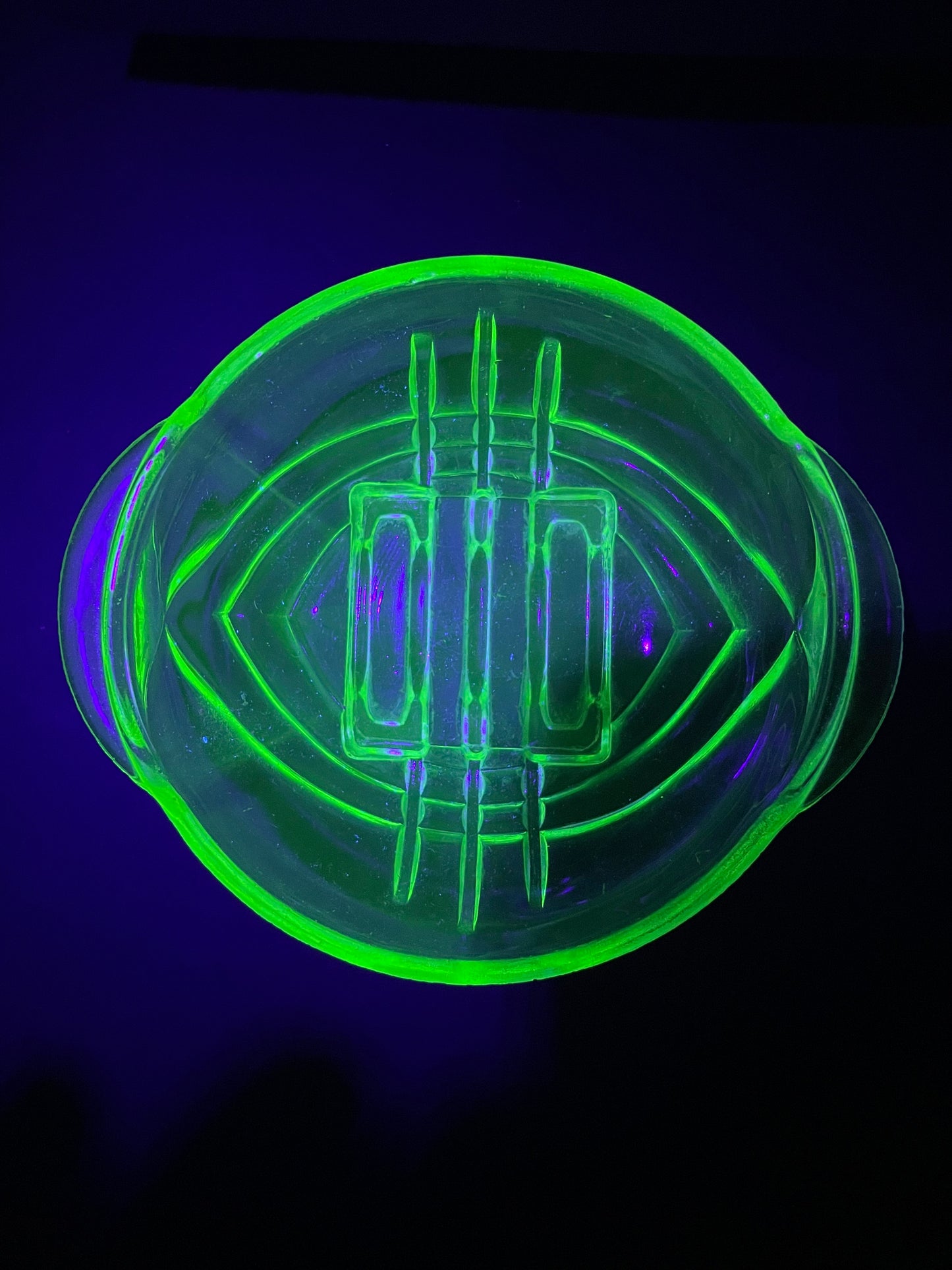 Small Art Deco Uranium Glass Bowl