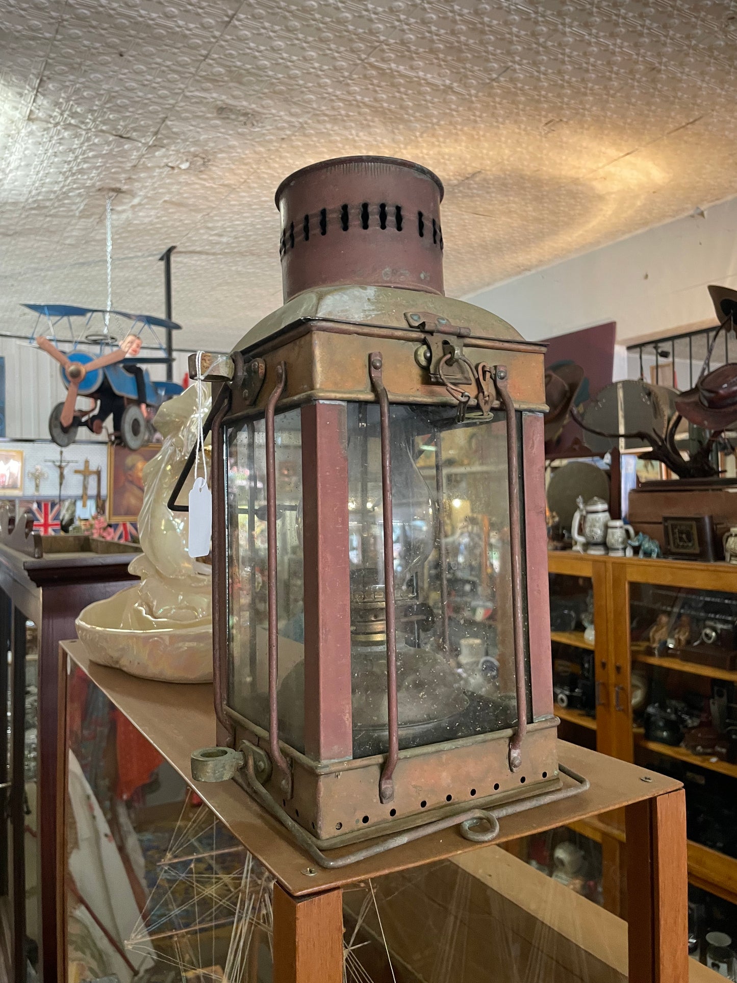 Neptune Copper & Brass Ship Oil Lantern Industrial