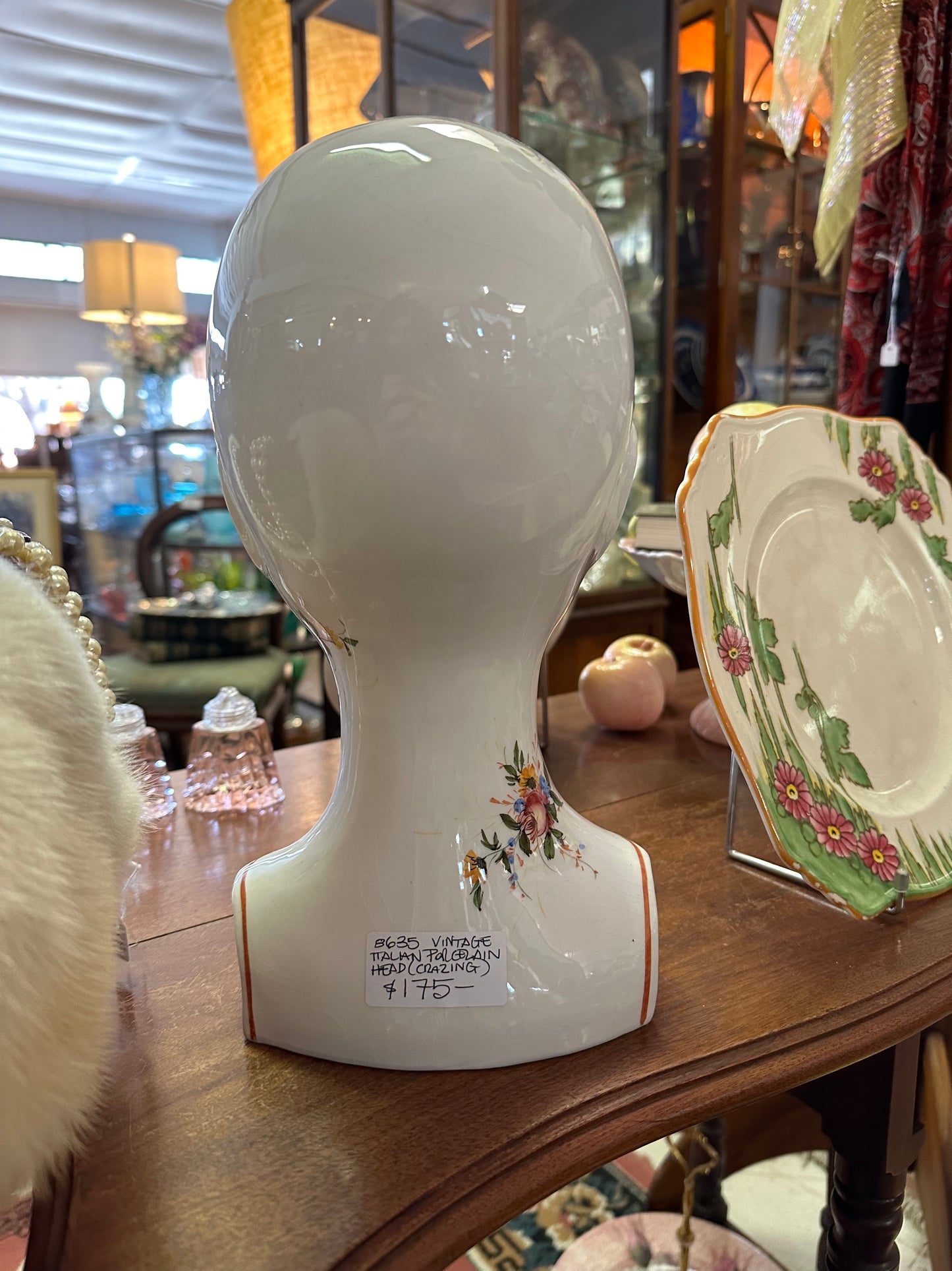Vintage Italian Porcelain Head with Crazing