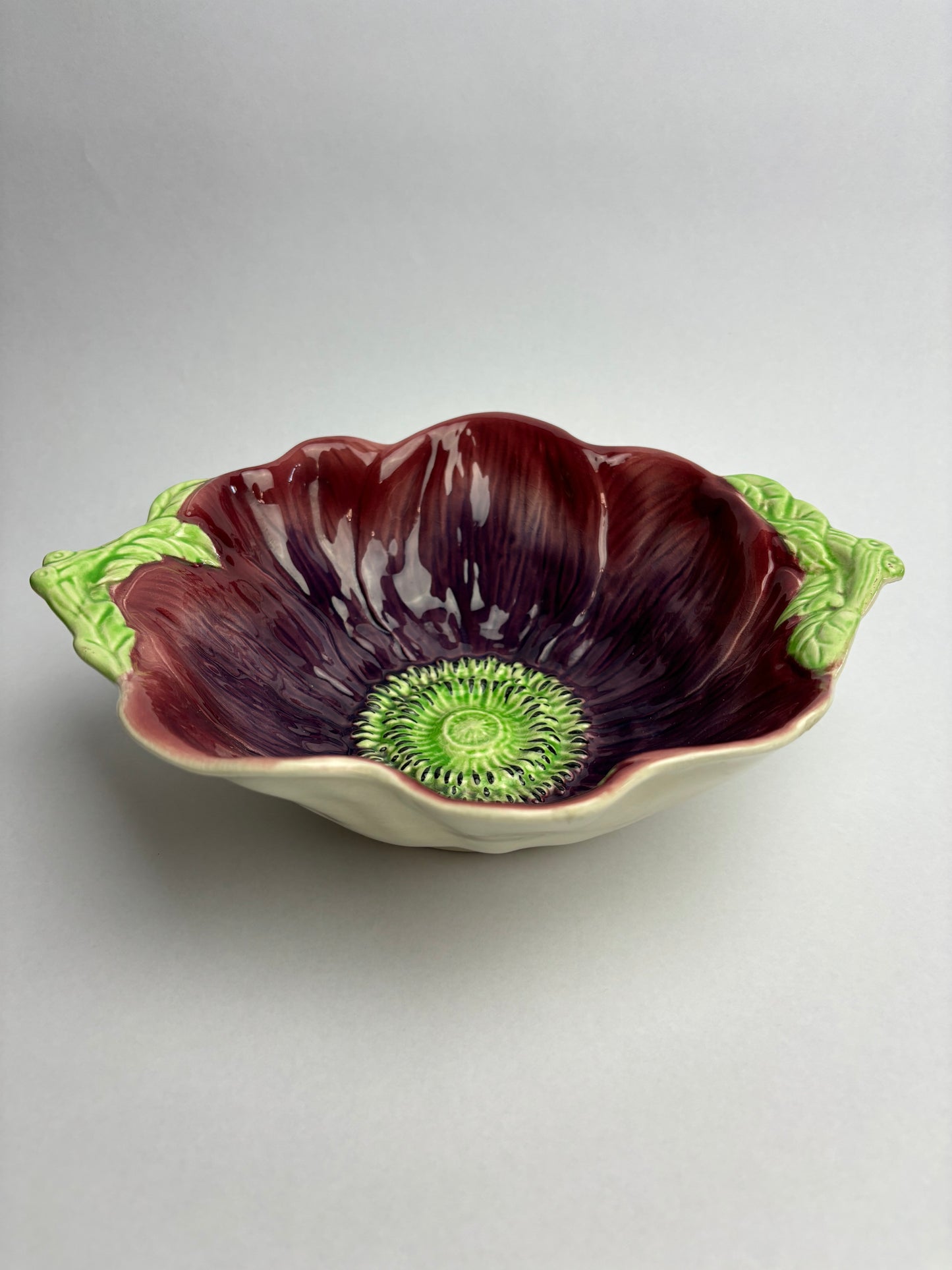 Anemone Majolica Bowl by Shorter & Son