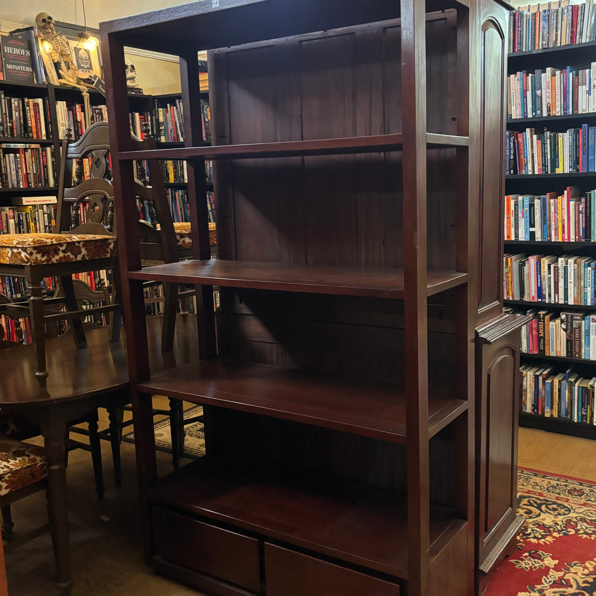 CH Colección Hogar Open Timber Bookcase with Two Drawers CA298