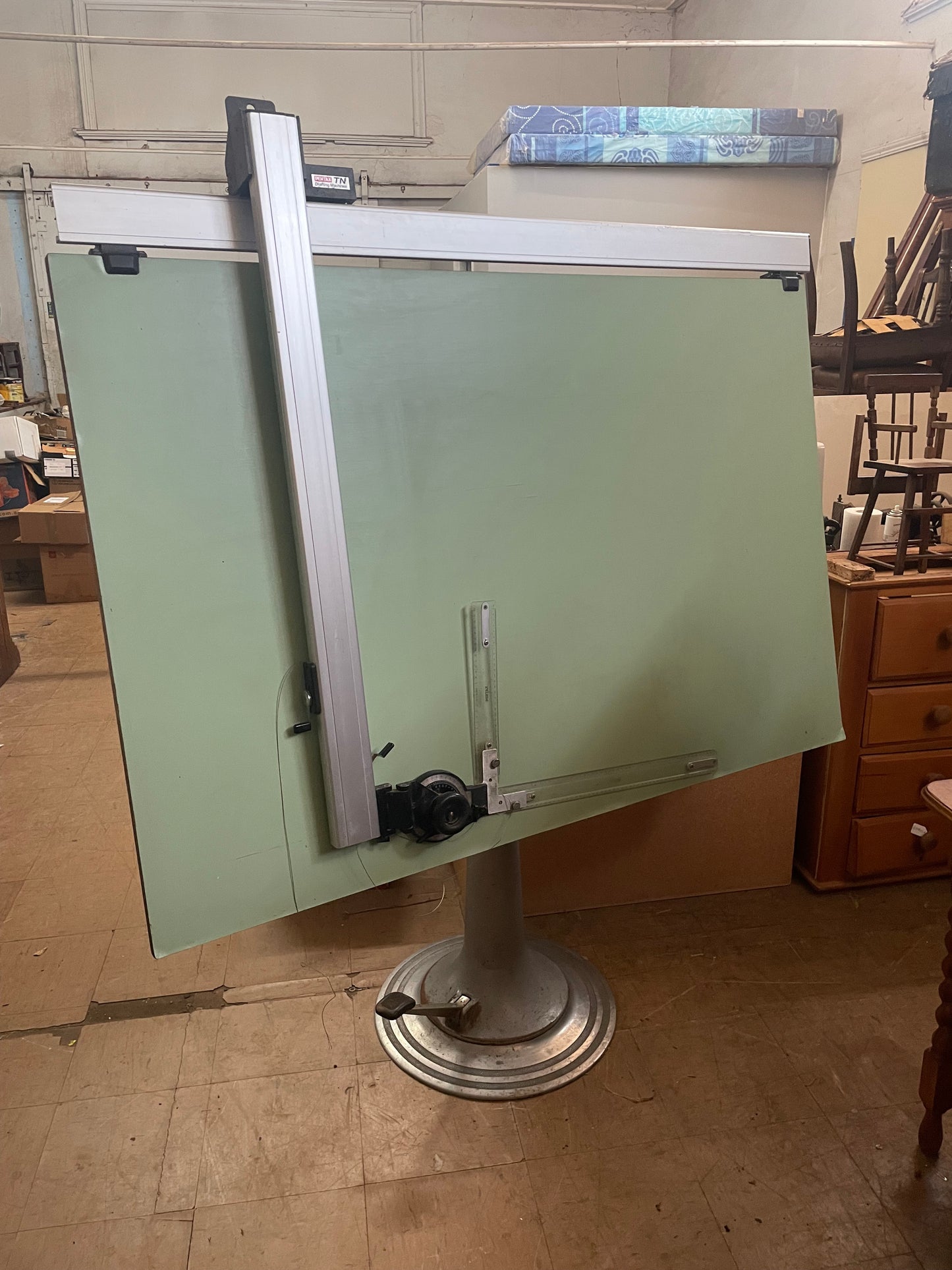 Nike Drafting Table Base with Top and Sliding Rule