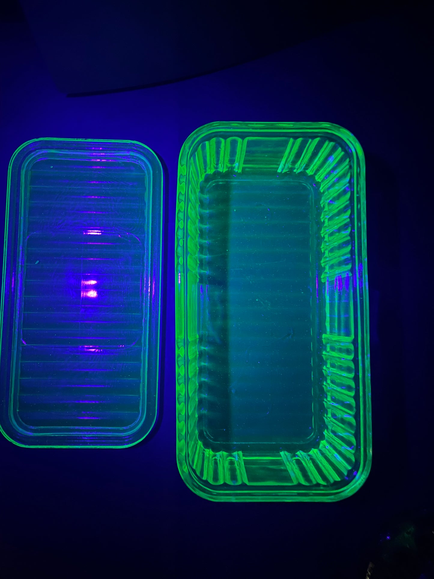 Uranium Glass Butter Dish