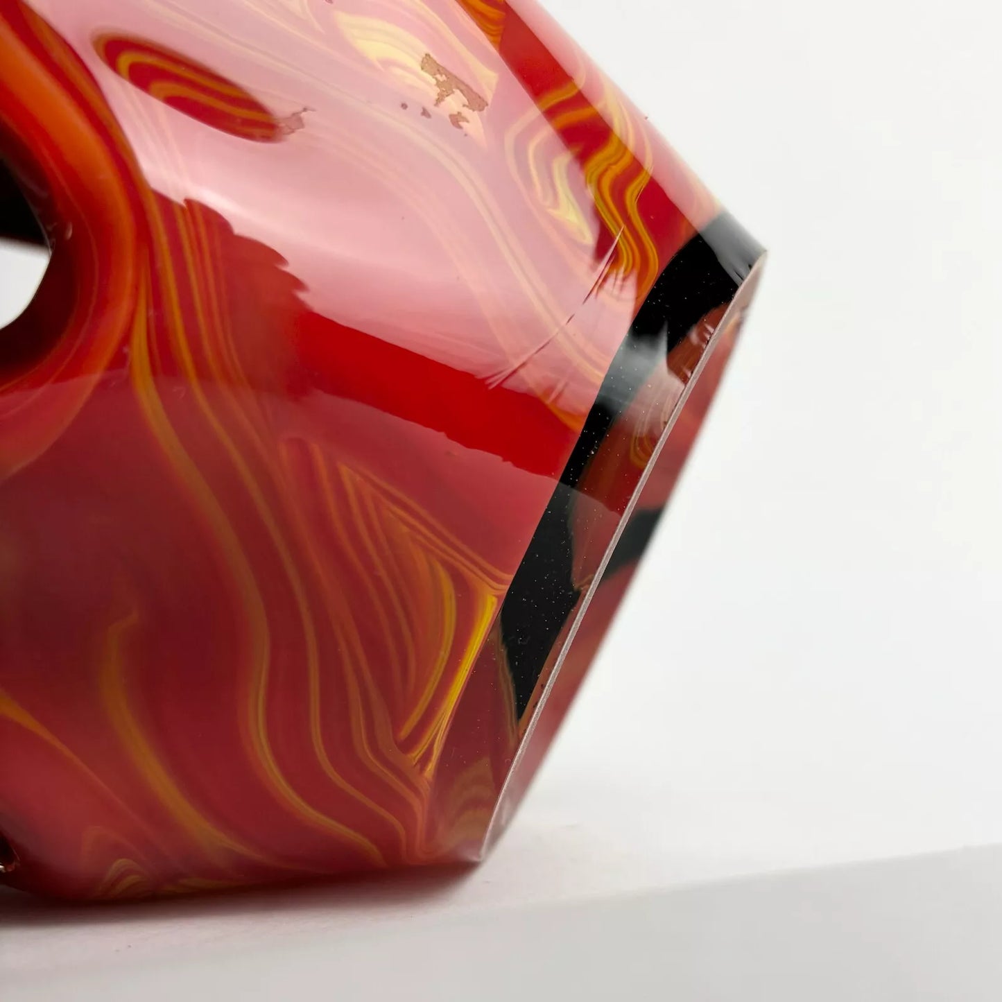 Vintage Murano Fazzoletto Handkerchief Art Glass Vase