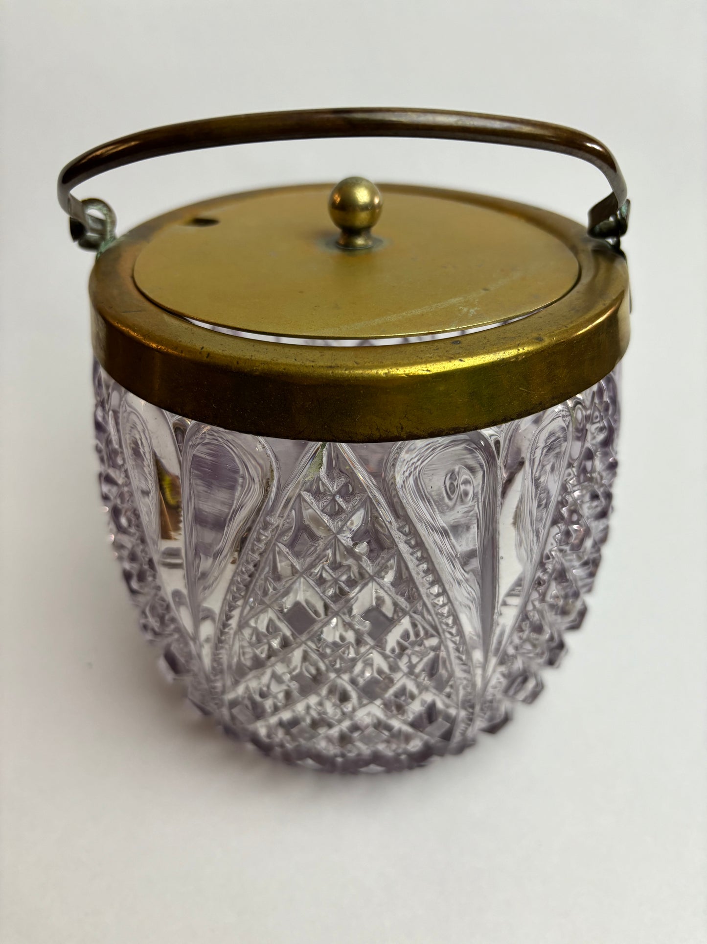 Antique Amethyst Glass Biscuit Barrel