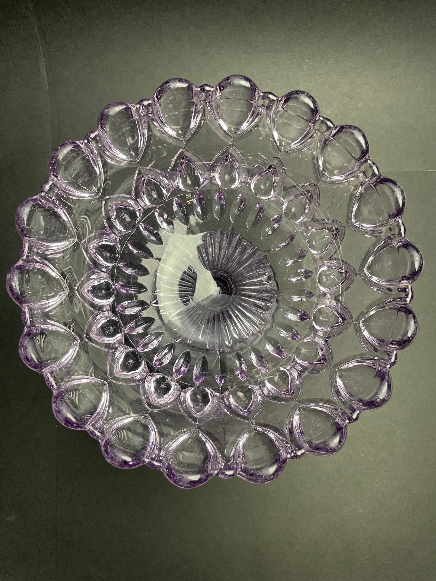 Vintage Amethyst Glass Comport