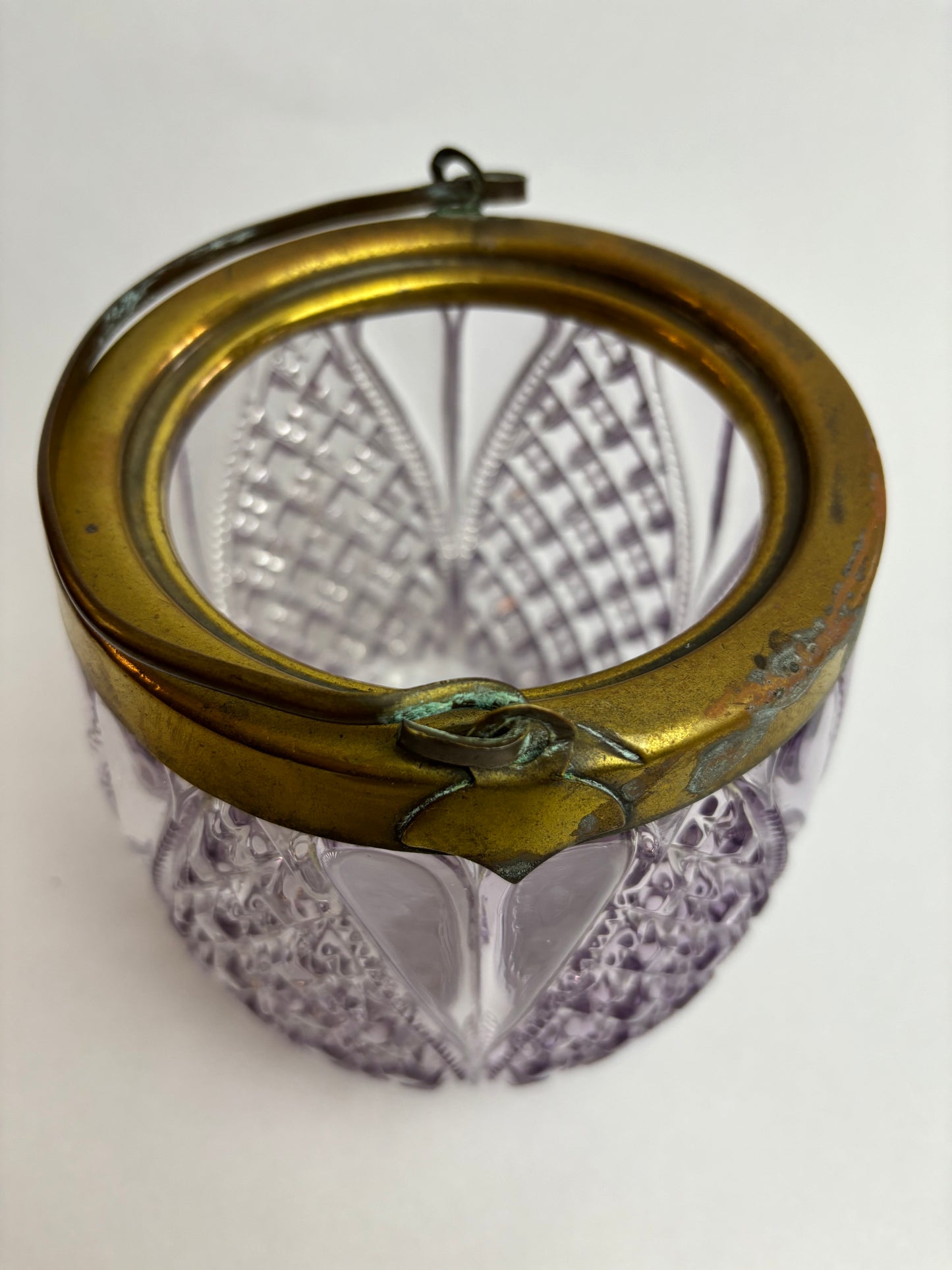 Antique Amethyst Glass Biscuit Barrel