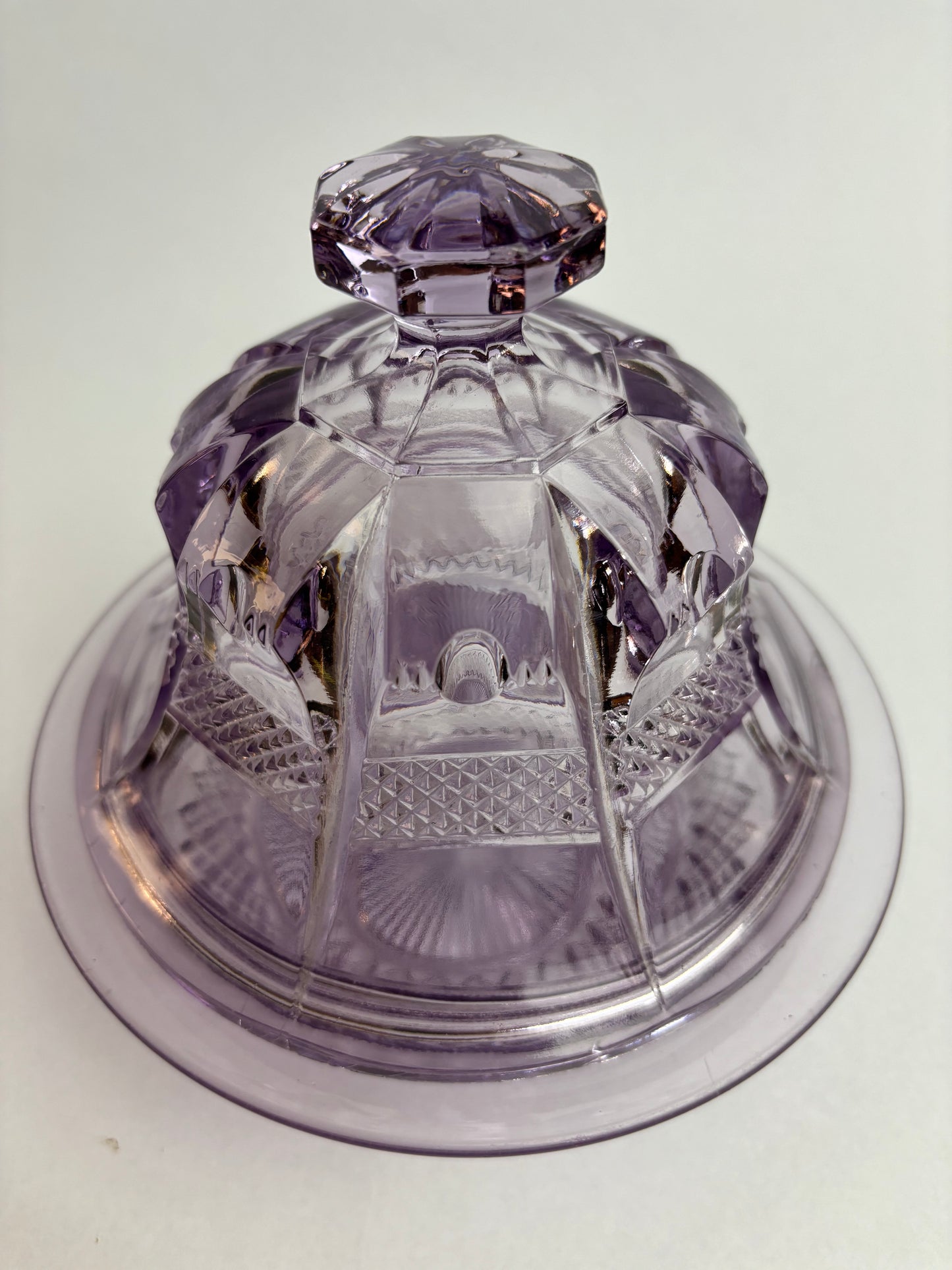 Antique Lidded Amethyst Glass Plate, c1914 611554