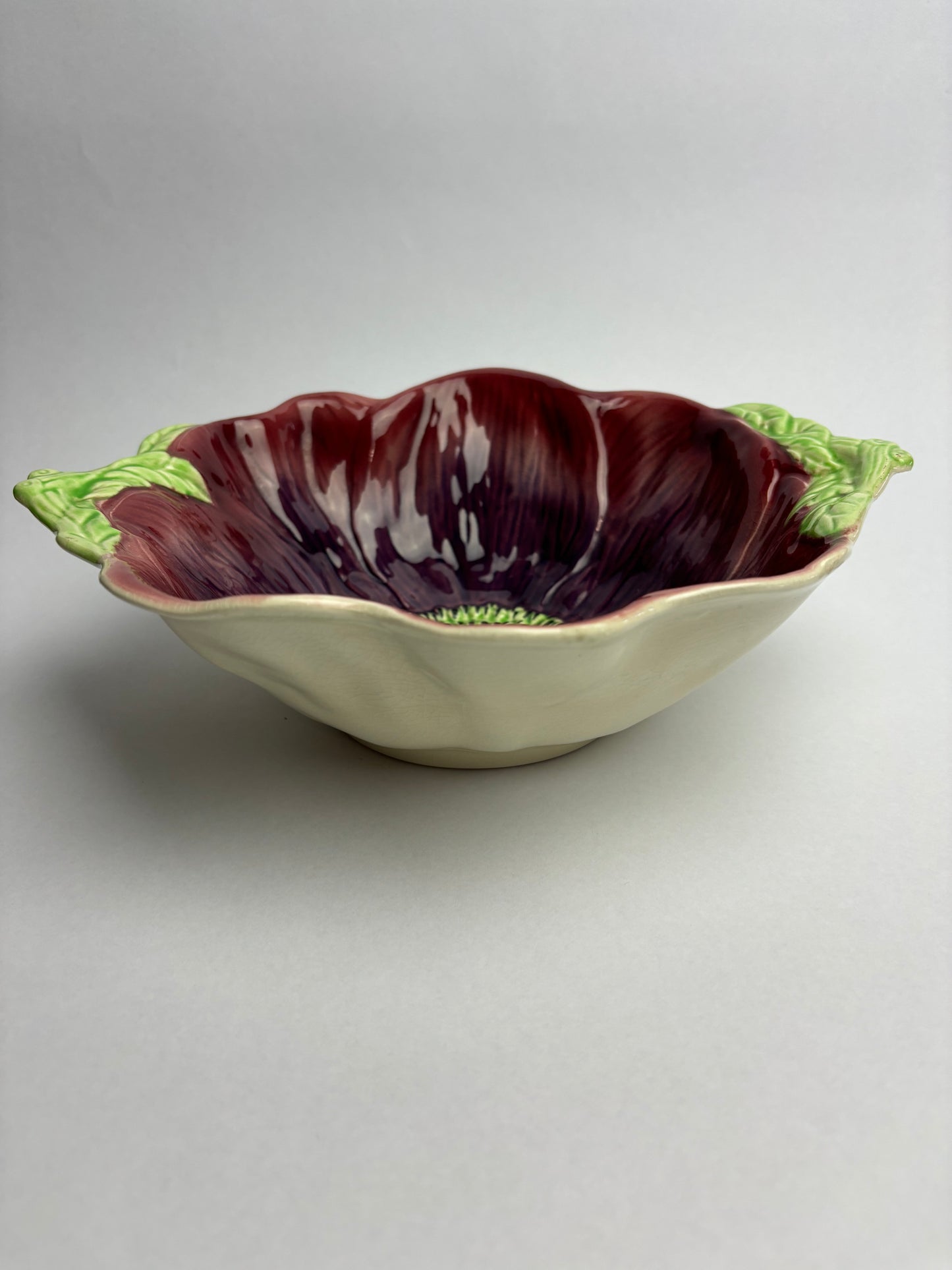Anemone Majolica Bowl by Shorter & Son