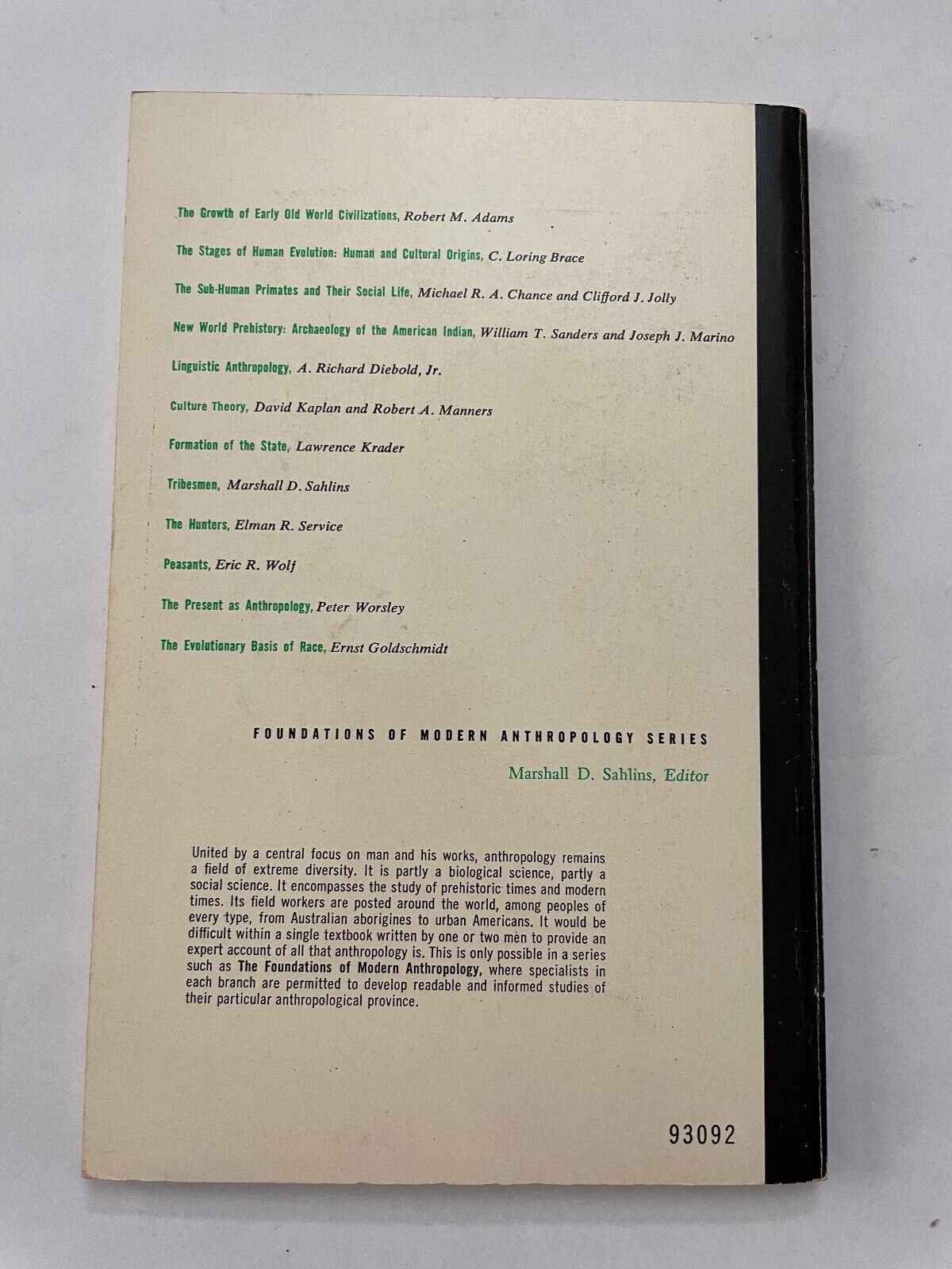 Tribesmen by Sahlins, Marshall David