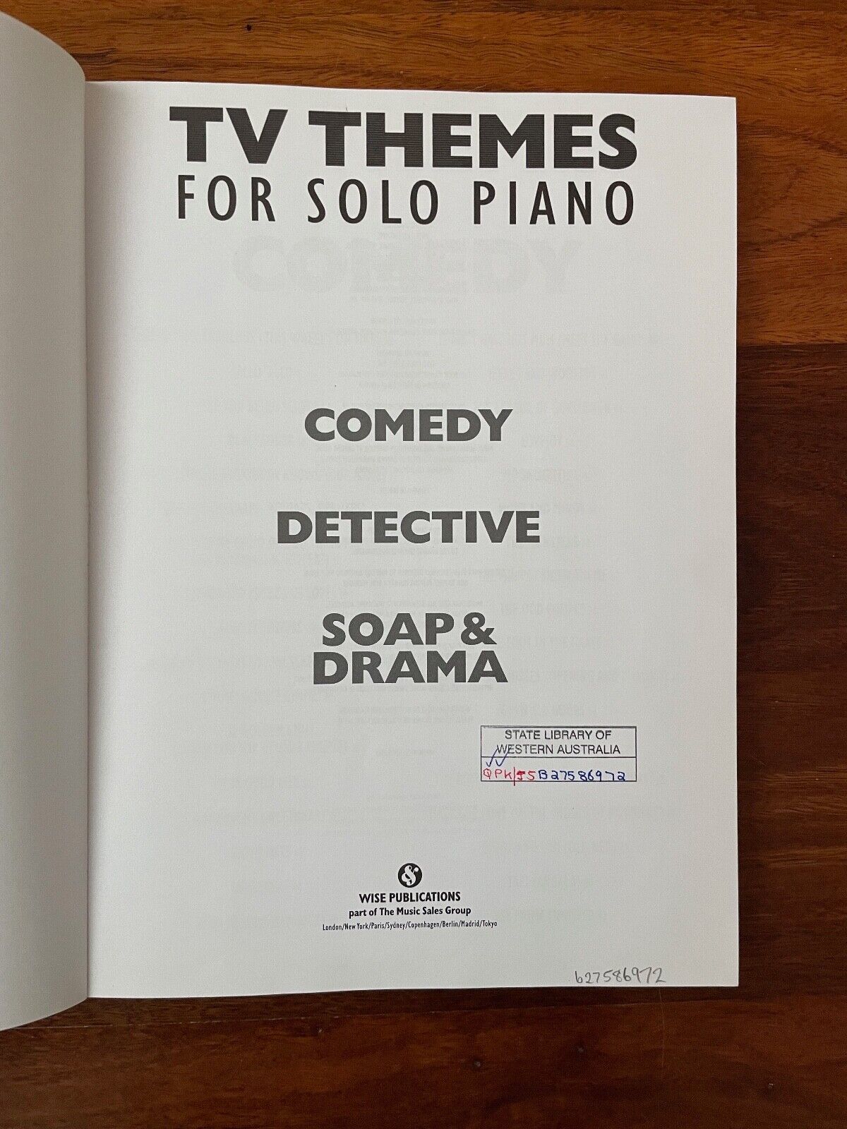 TV Themes for Solo Piano by Music Sales Ltd