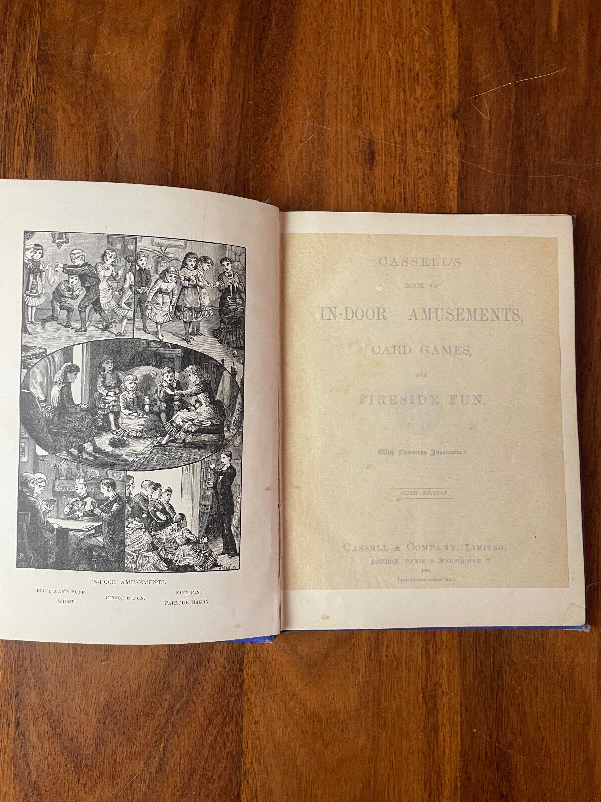 Cassell's Book of Indoor Amusements Card Games and Fireside Fun Illustrated 1891