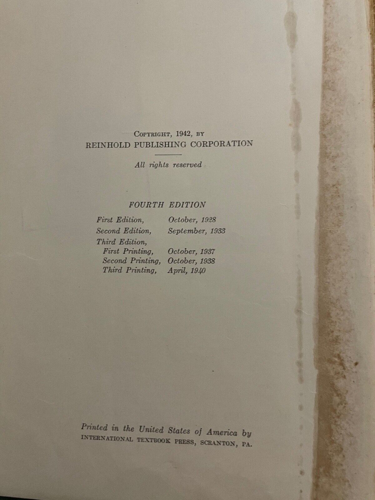 Industrial Chemistry by Emil Riegel 1942