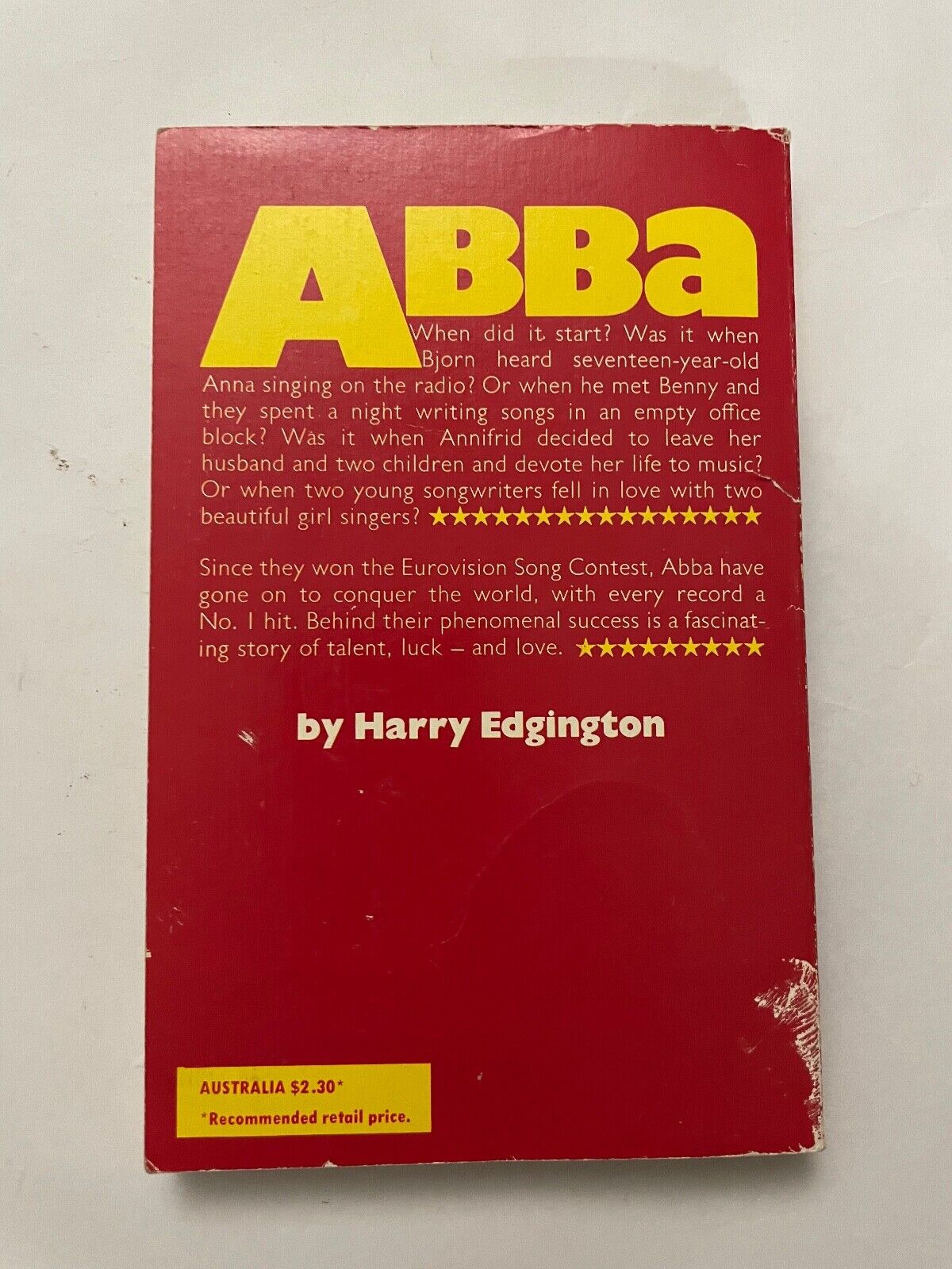 ABBA the Lovers Who Conquered the World by Harry Edgington