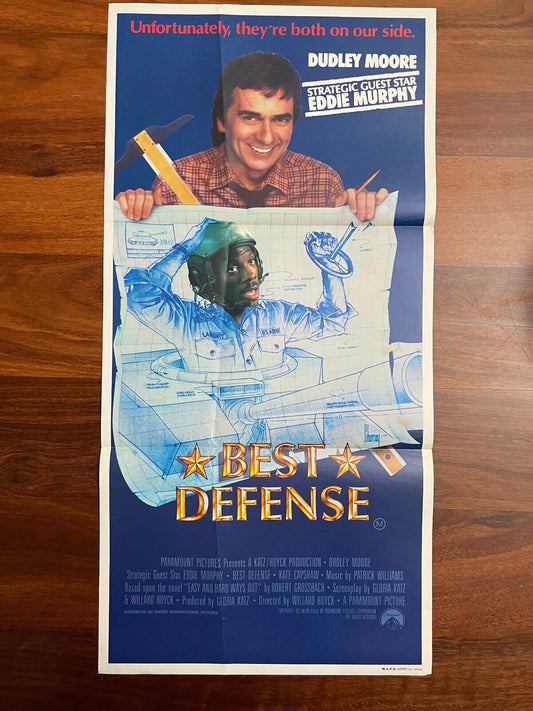 BEST DEFENSE Original Daybill Movie poster DUDLEY MOORE Eddie Murphy Defense