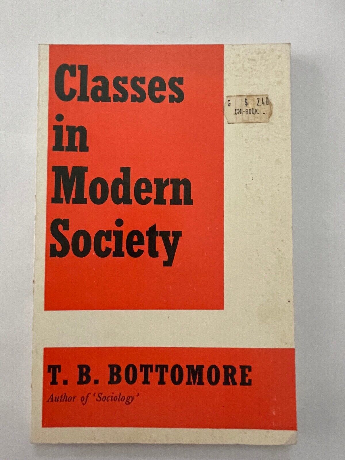 Classes in Modern Society by Tom Bottomore (Paperback, 1991)
