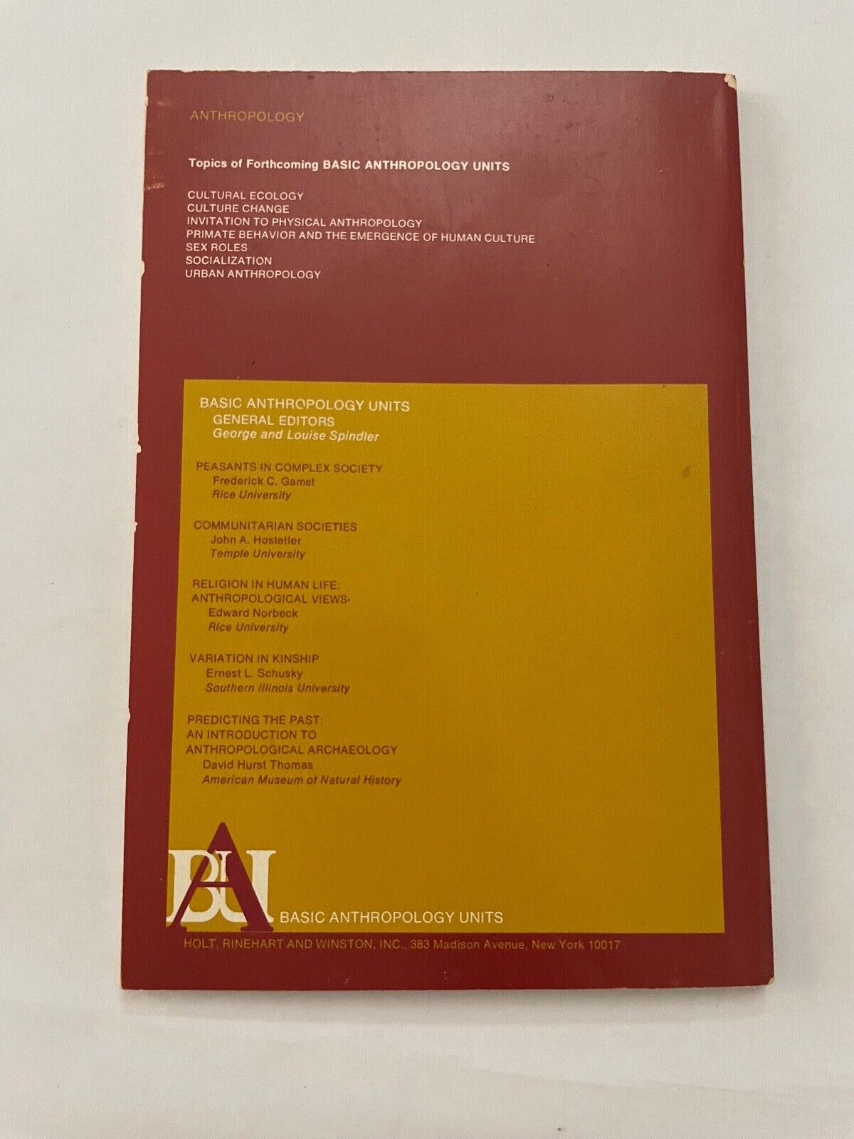 Peasants in Complex Society by Gamst, Frederick C