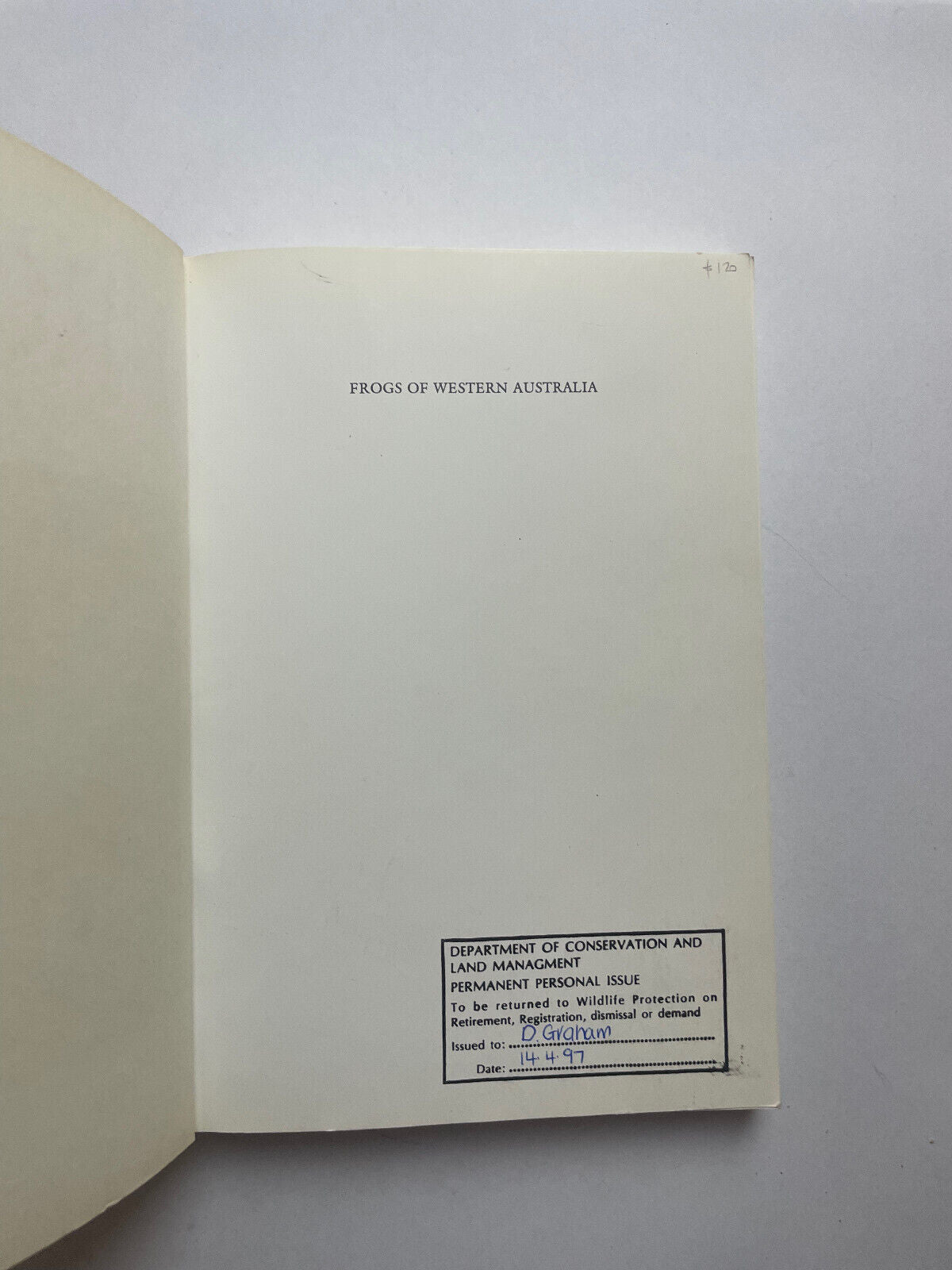 Frogs of Western Australia by MJ Tyler, L Smith & RE Johnstone