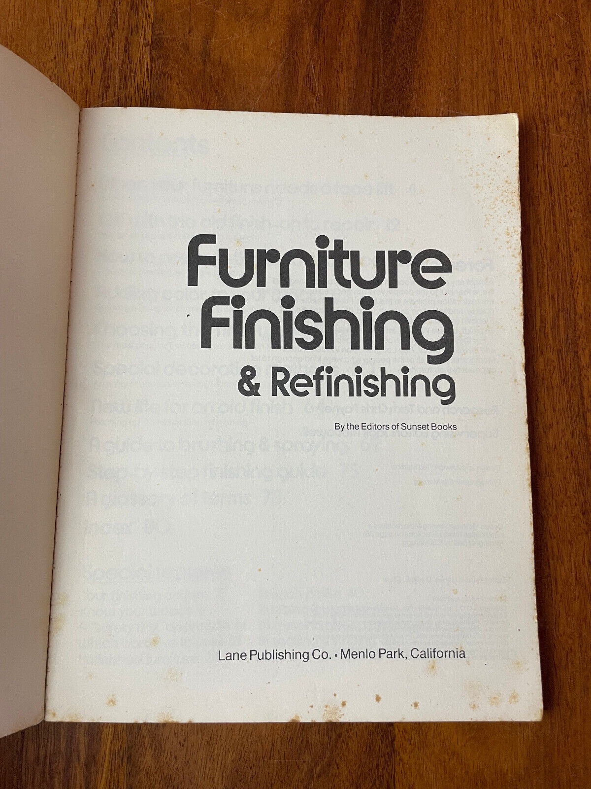 Sunset Furniture Finishing Refinishing Book Lot Sanding Staining Sealing Repairs