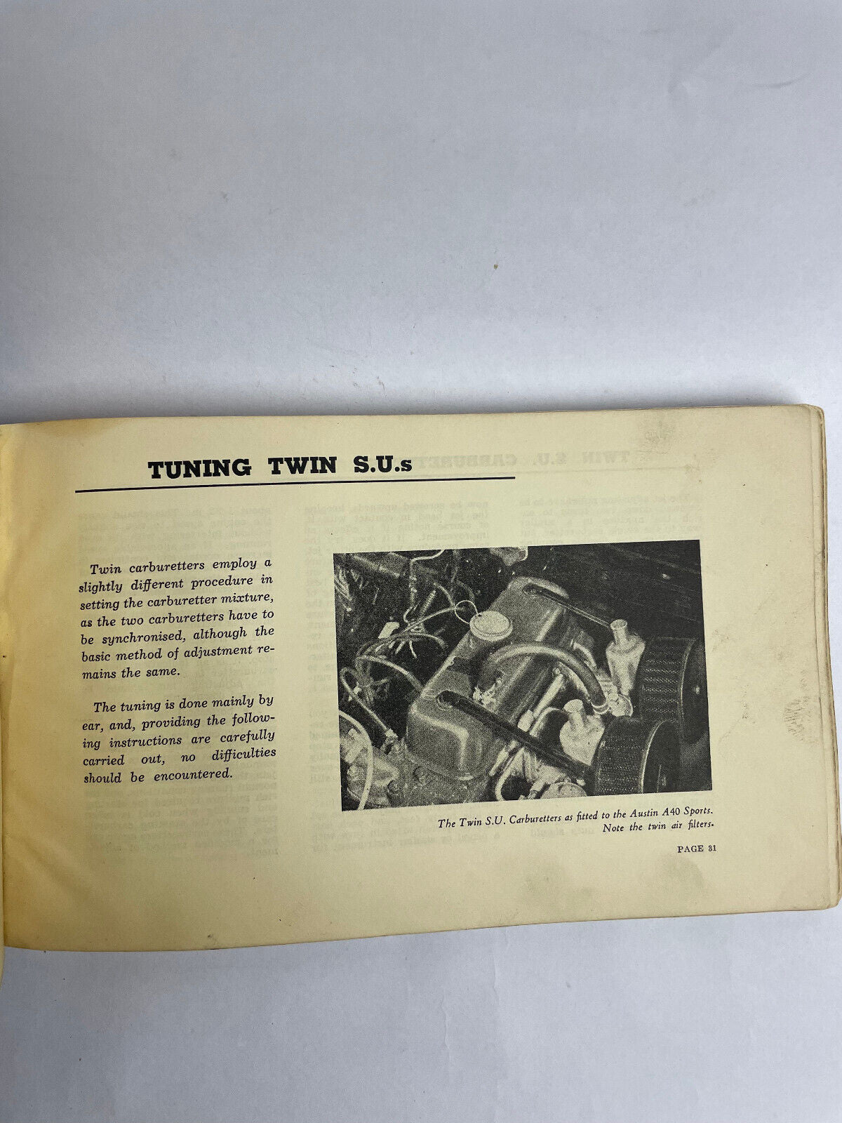 Tune-up Manual - for All Modern British Cars Keith Winser