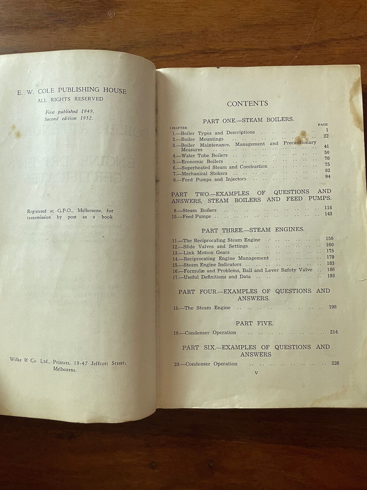 Guide For The Boiler Attendant's & Engine Drivers Certificates A E King